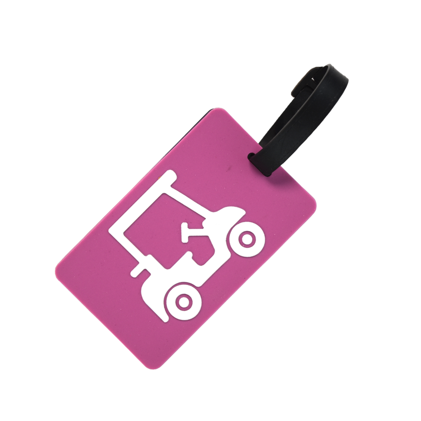 Golf Bag Tag - Magenta Golf Cart