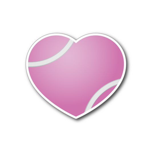 Tennis Heart Magnet - Pink