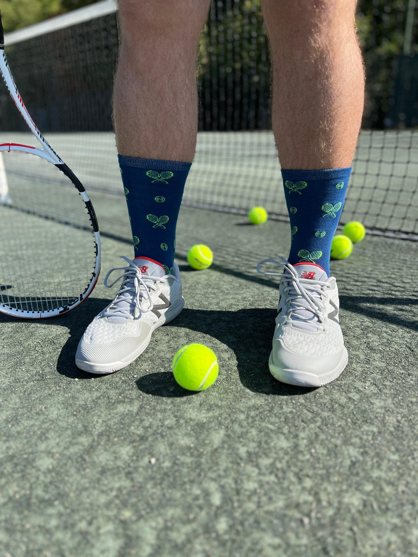 Men's Tennis Dress Socks - Night Match Blue