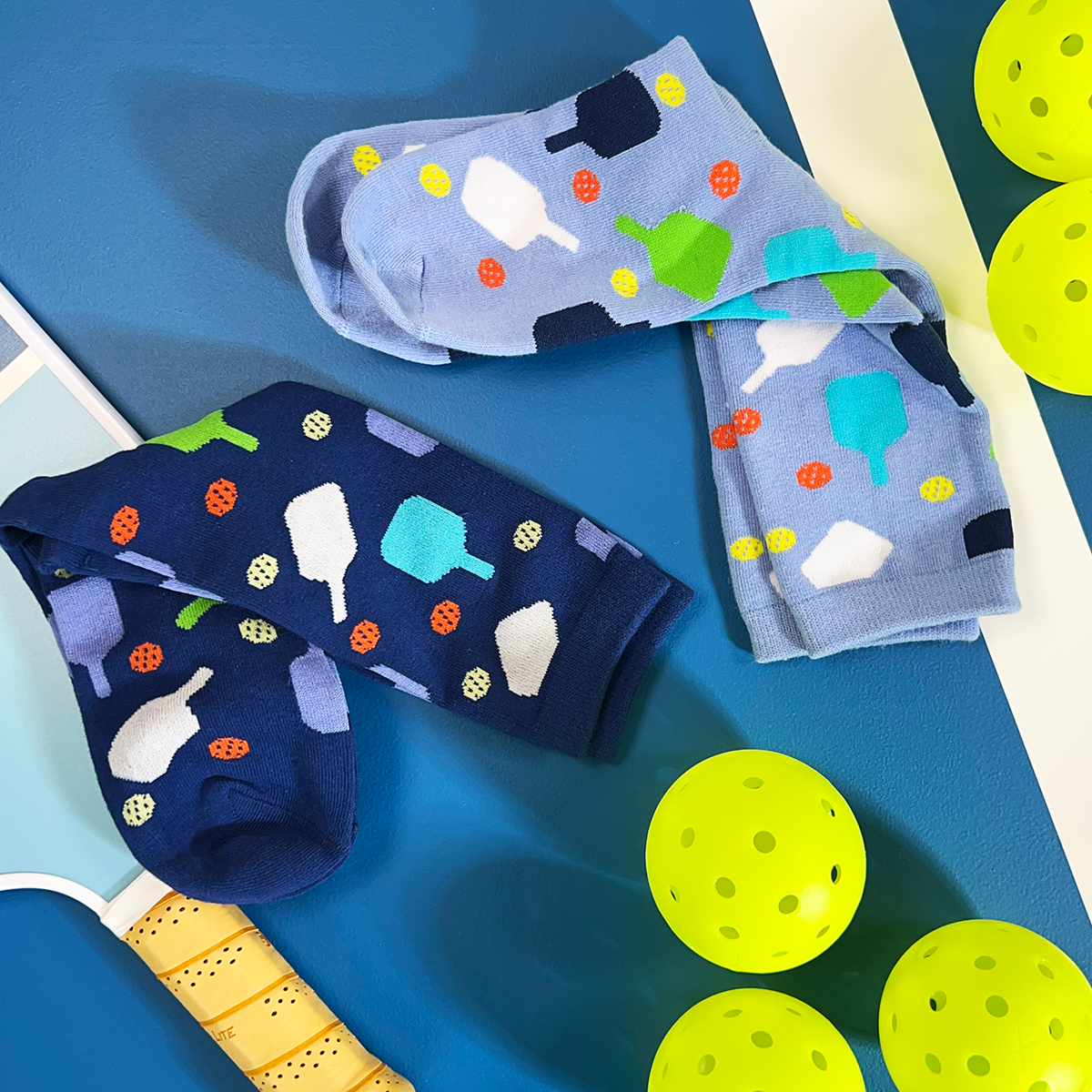 Men's Pickleball Dress Socks - Light Blue