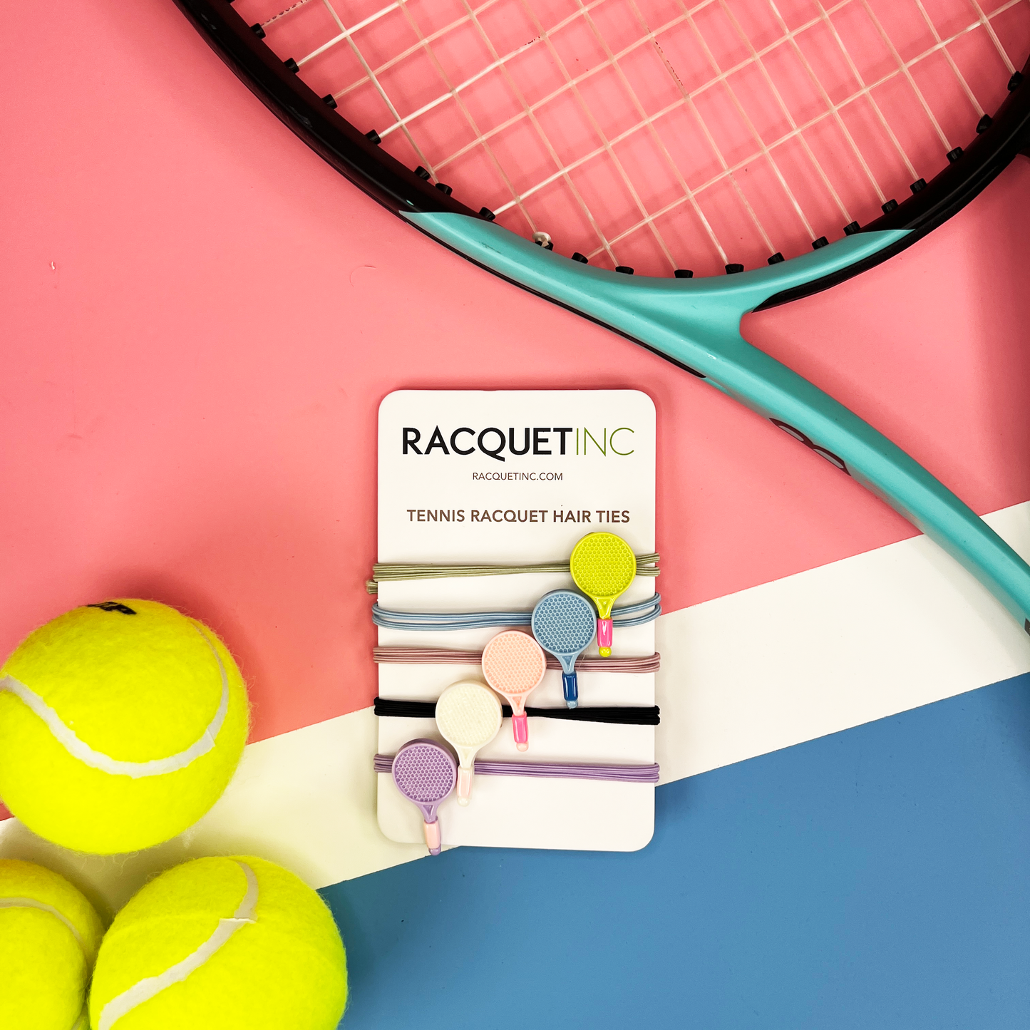 Tennis Racquet Hair Ties (5-Pack)