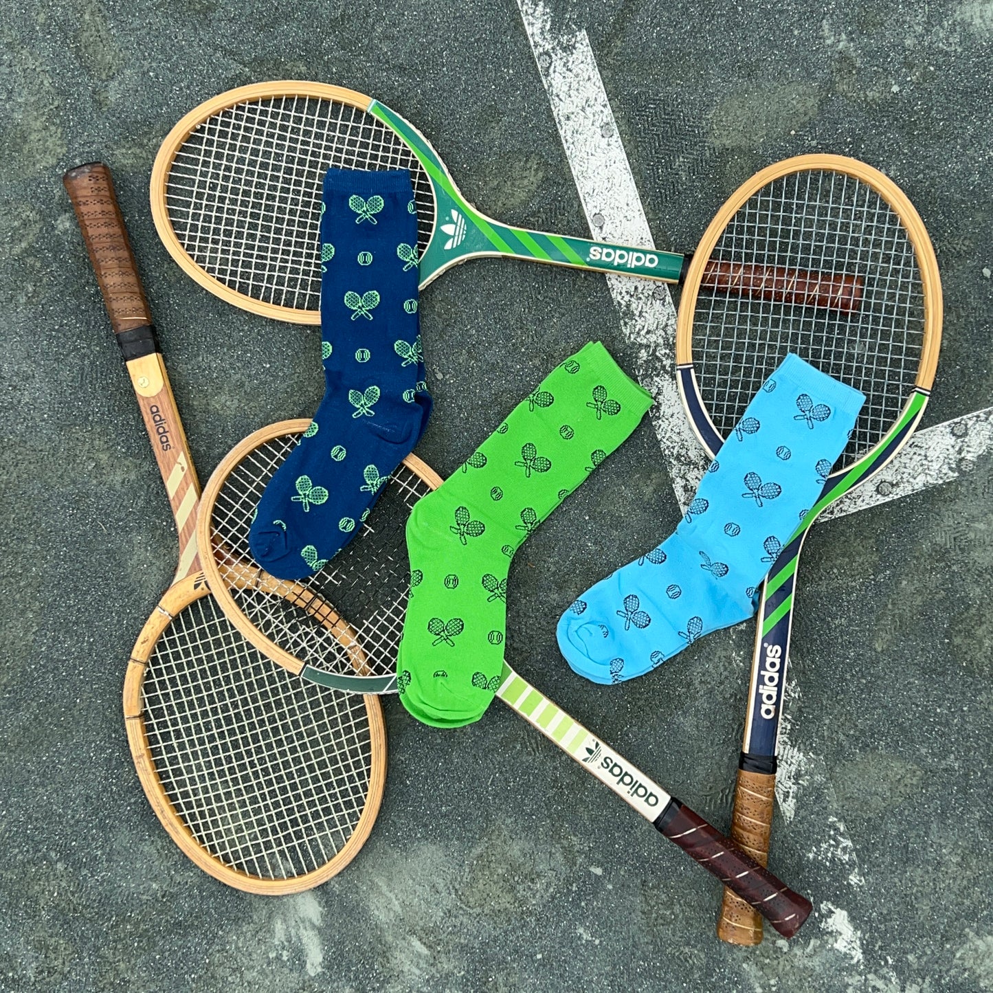 Men's Tennis Dress Socks - Night Match Blue