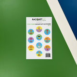 Food-Themed Racquet Butt Cap Stickers (10-Pack) Set #1