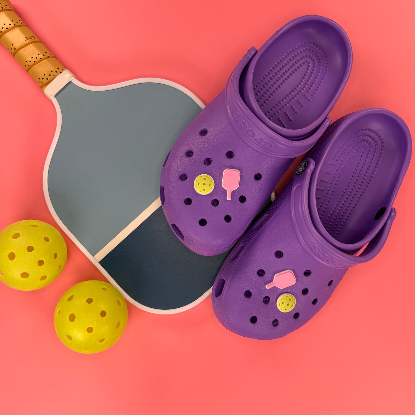 Pickleball Shoe Charms - Pink (2-Pack) β Racquet Inc