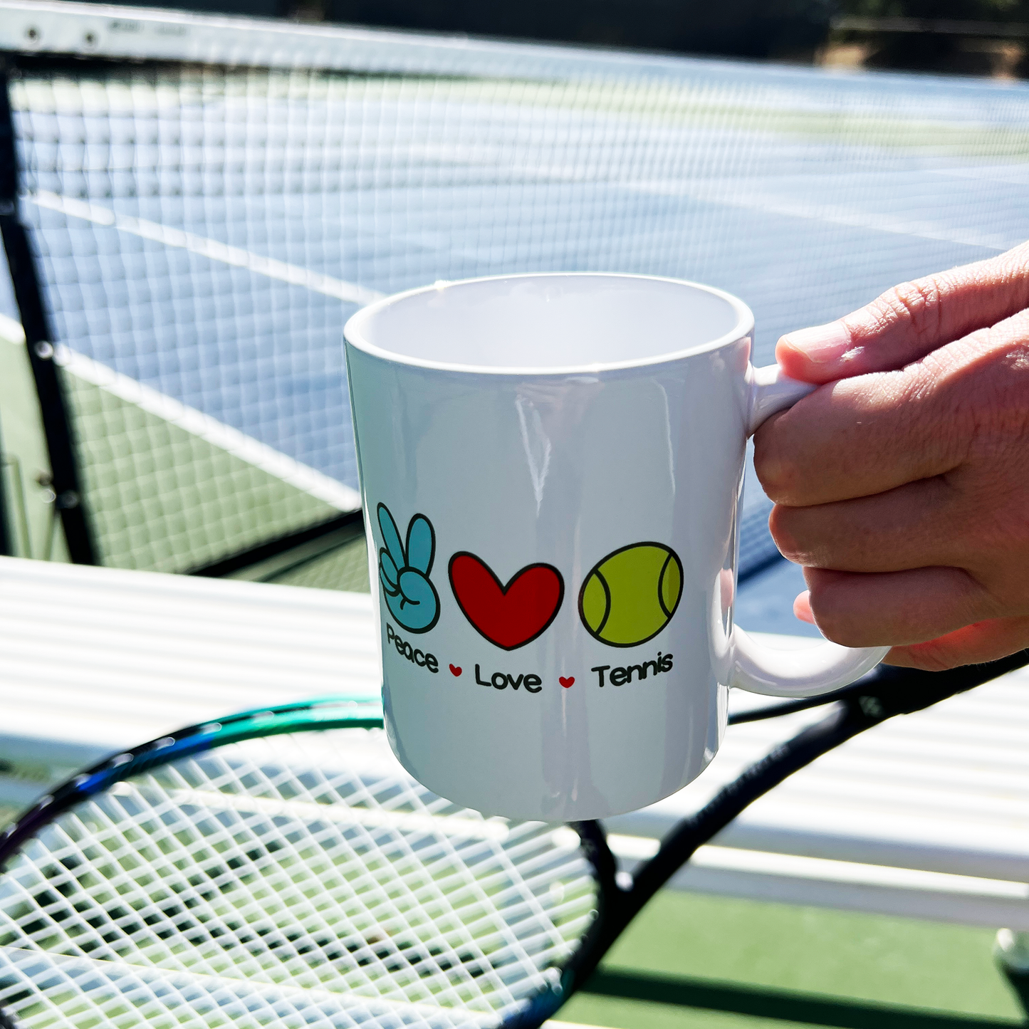 Tennis Mug - Peace Love Tennis
