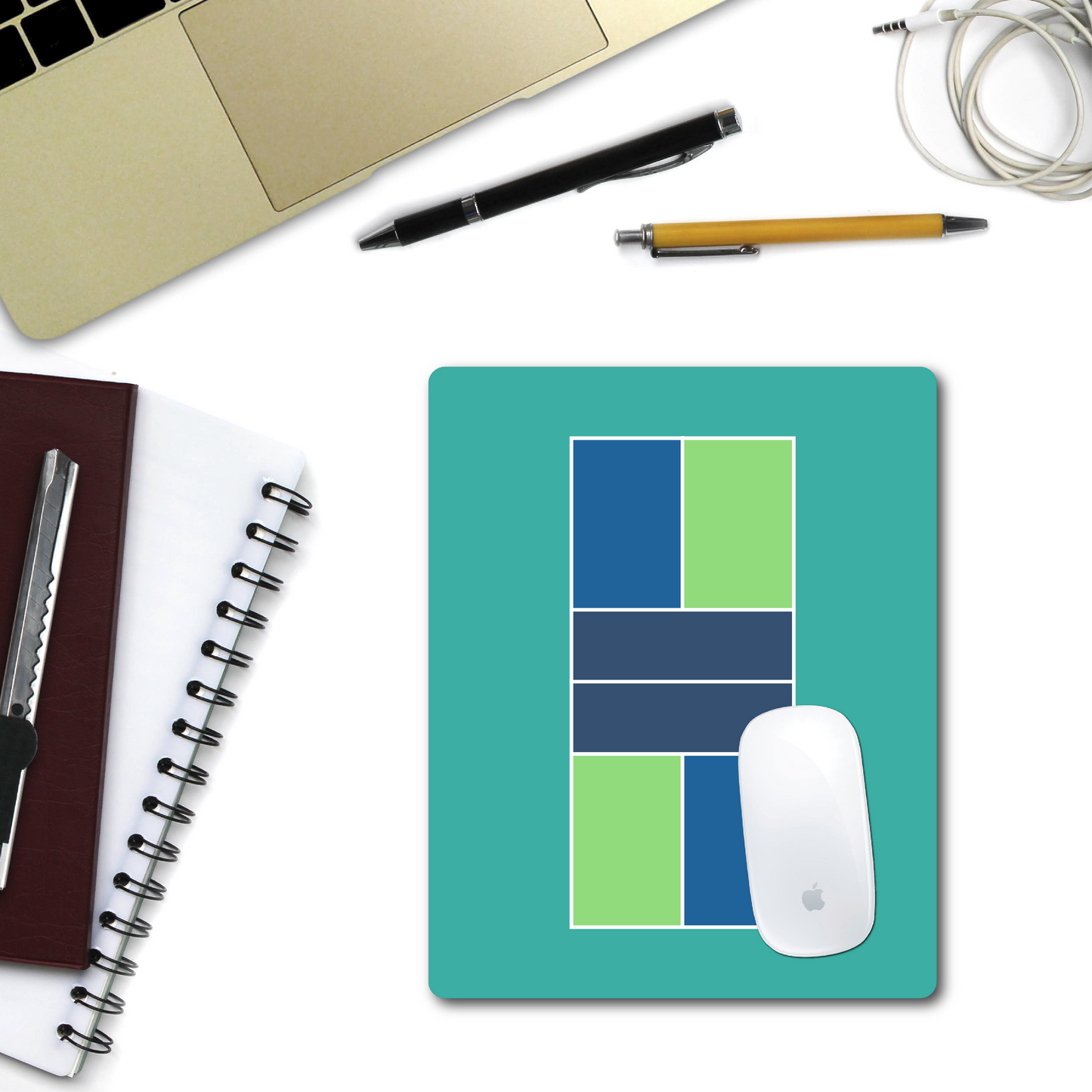 Pickleball Court Mouse Pad - Teal