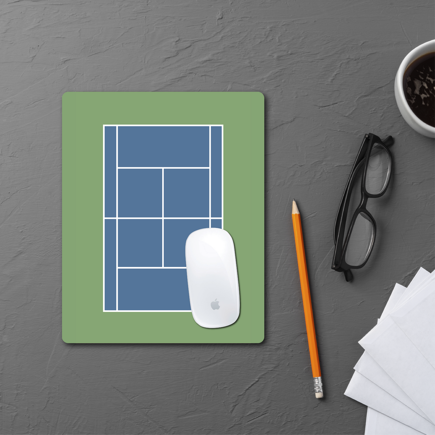 Tennis Court Mouse Pad - Hard Court