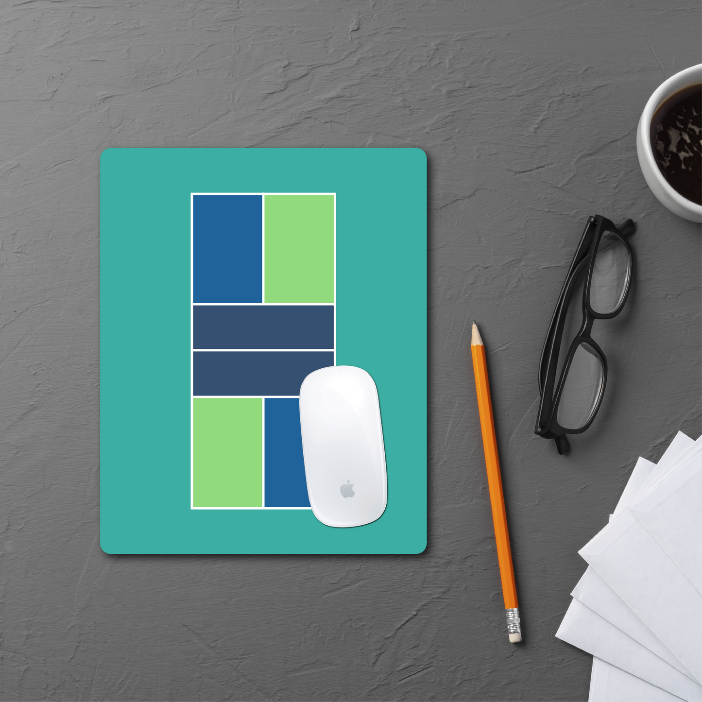 Pickleball Court Mouse Pad - Teal