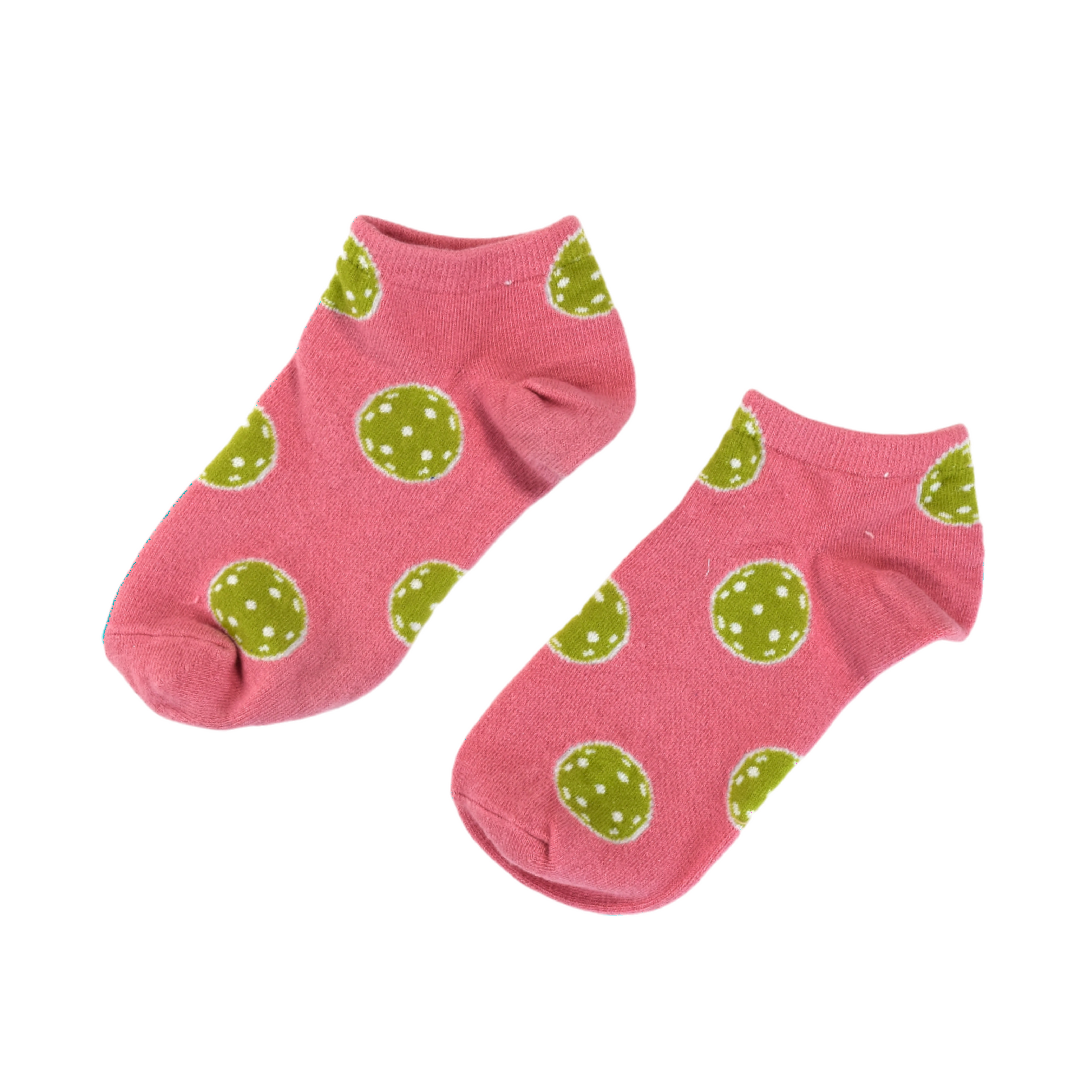 Women's pickleball socks in pink — close-up detail