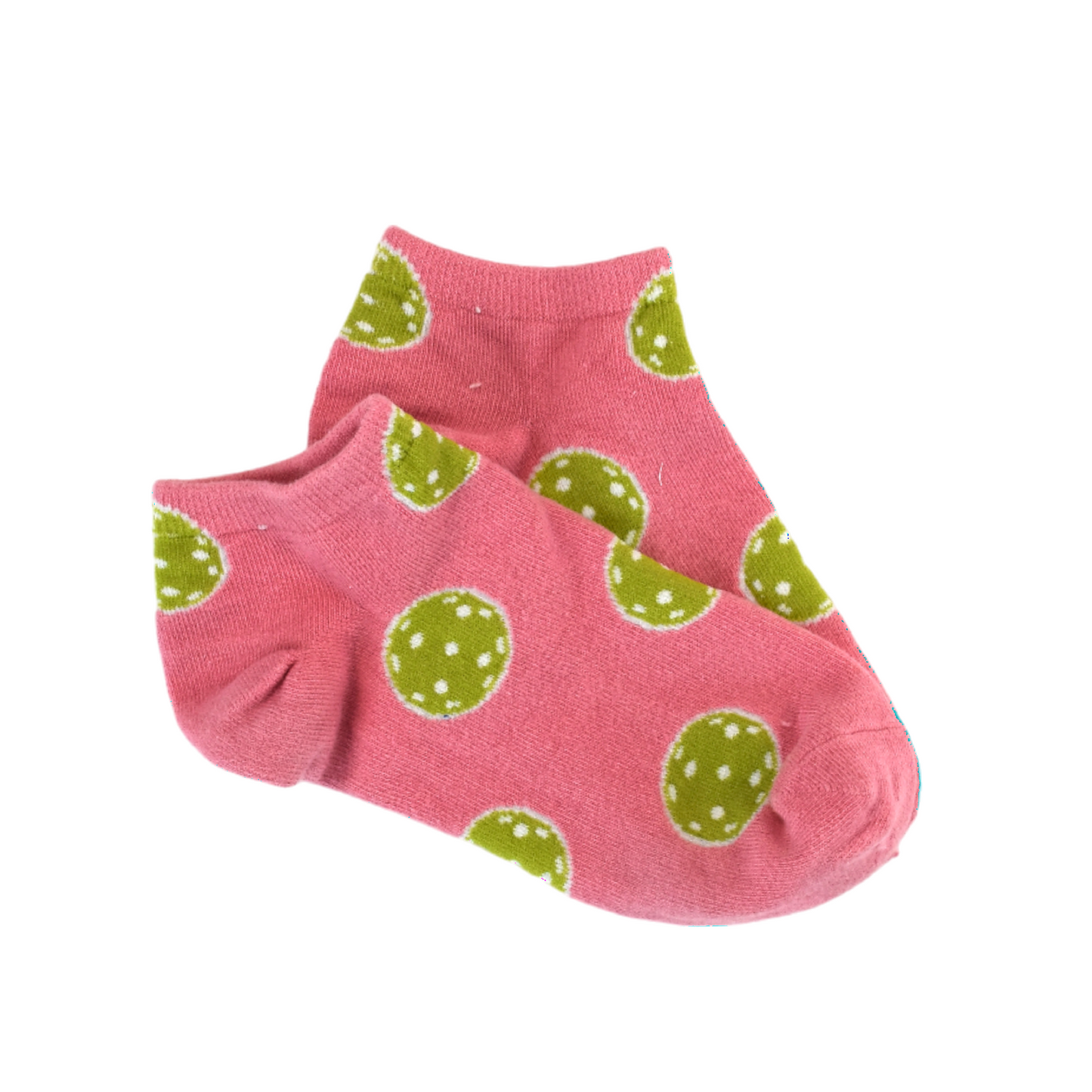 Second view of women's pickleball socks in pink