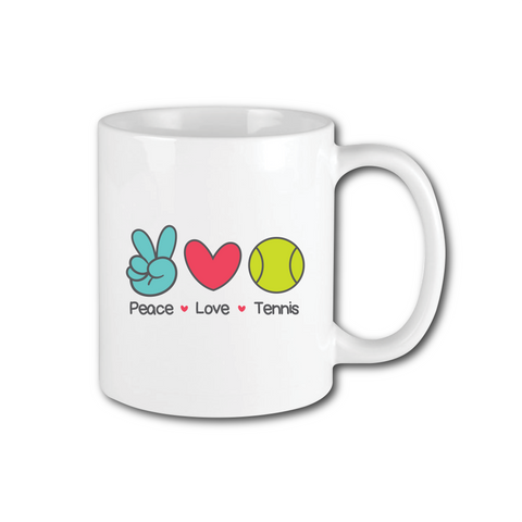 Tennis Mug - Peace Love Tennis
