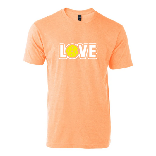 LOVE Pickleball T-Shirt - Heather Canteloupe