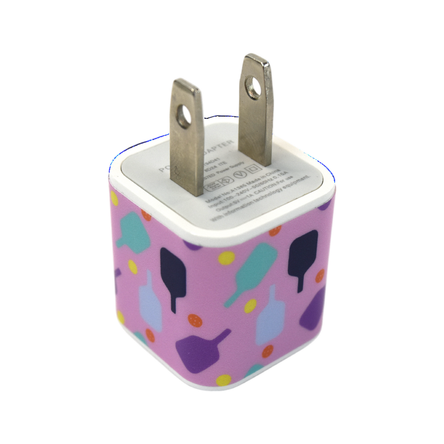 Pickleball USB Adaptor Plug - Pink