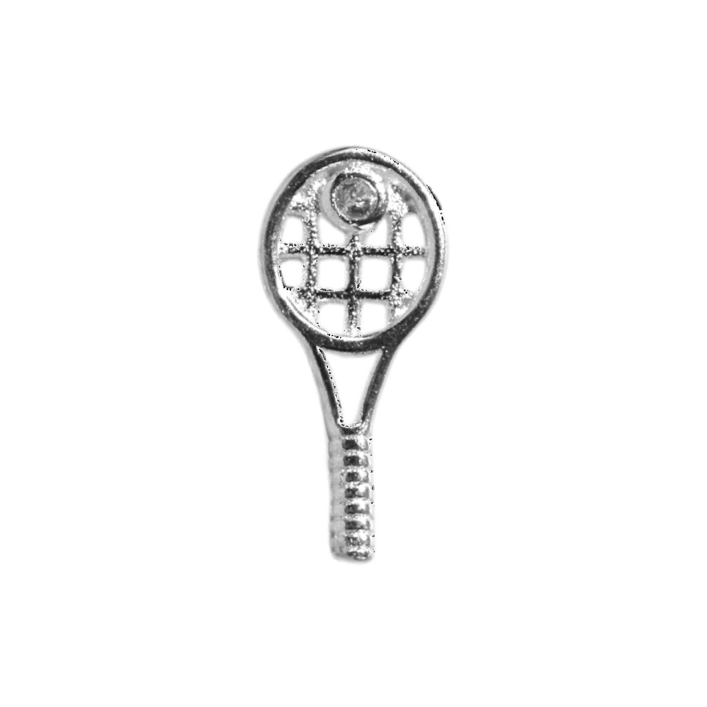 Tennis Racquet Earrings - Silver