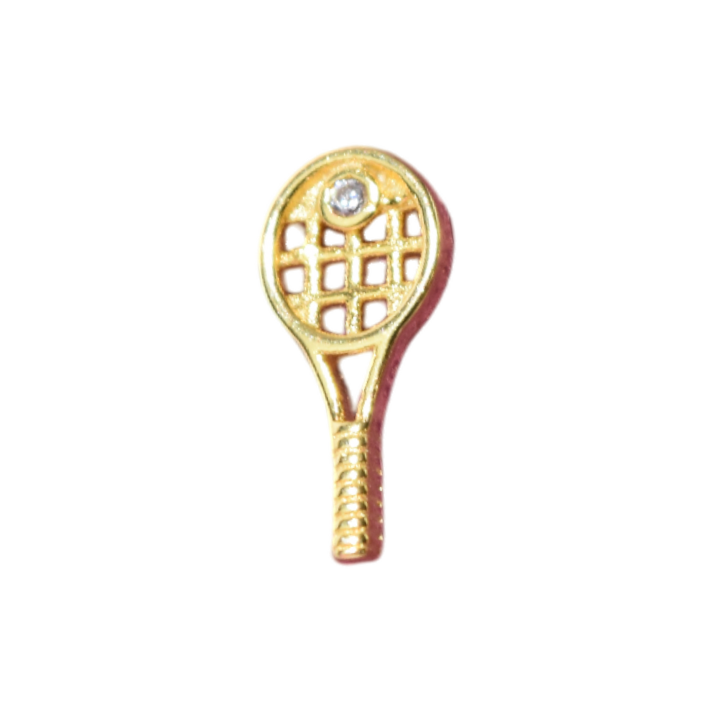 Tennis Racquet Earrings - Gold