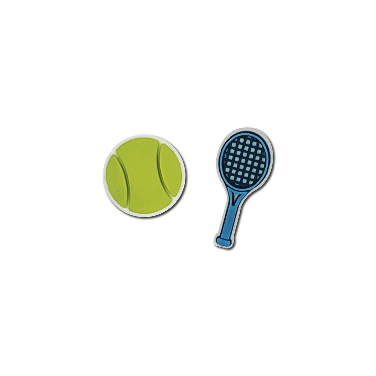 Tennis Shoe Charms - Tennis Ball & Tennis Racquet