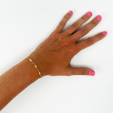 Tennis Racquet Bracelet Gold