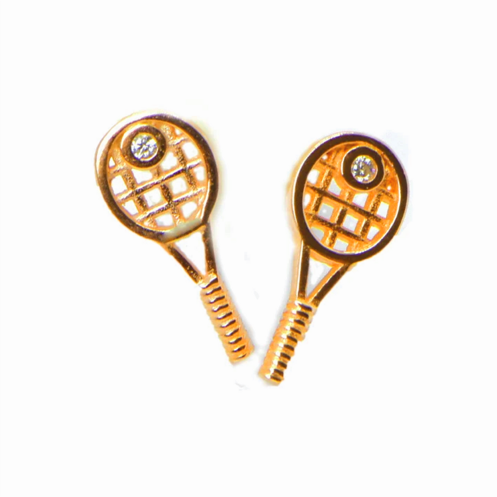 Tennis Racquet Earrings Gold Racquet Inc Tennis Racquet Earrings