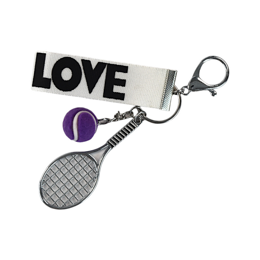 Tennis Racquet Keychain - Purple