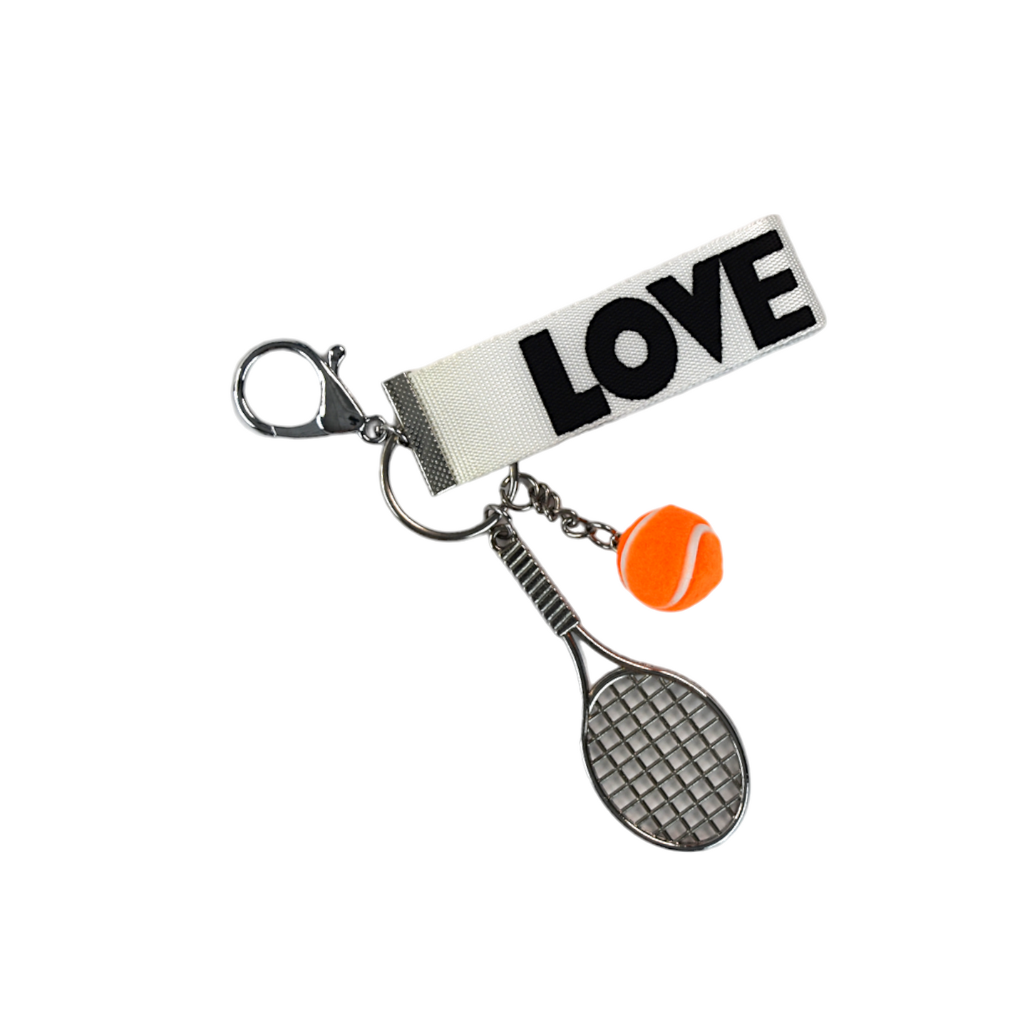 Tennis Racquet Keychain - Orange