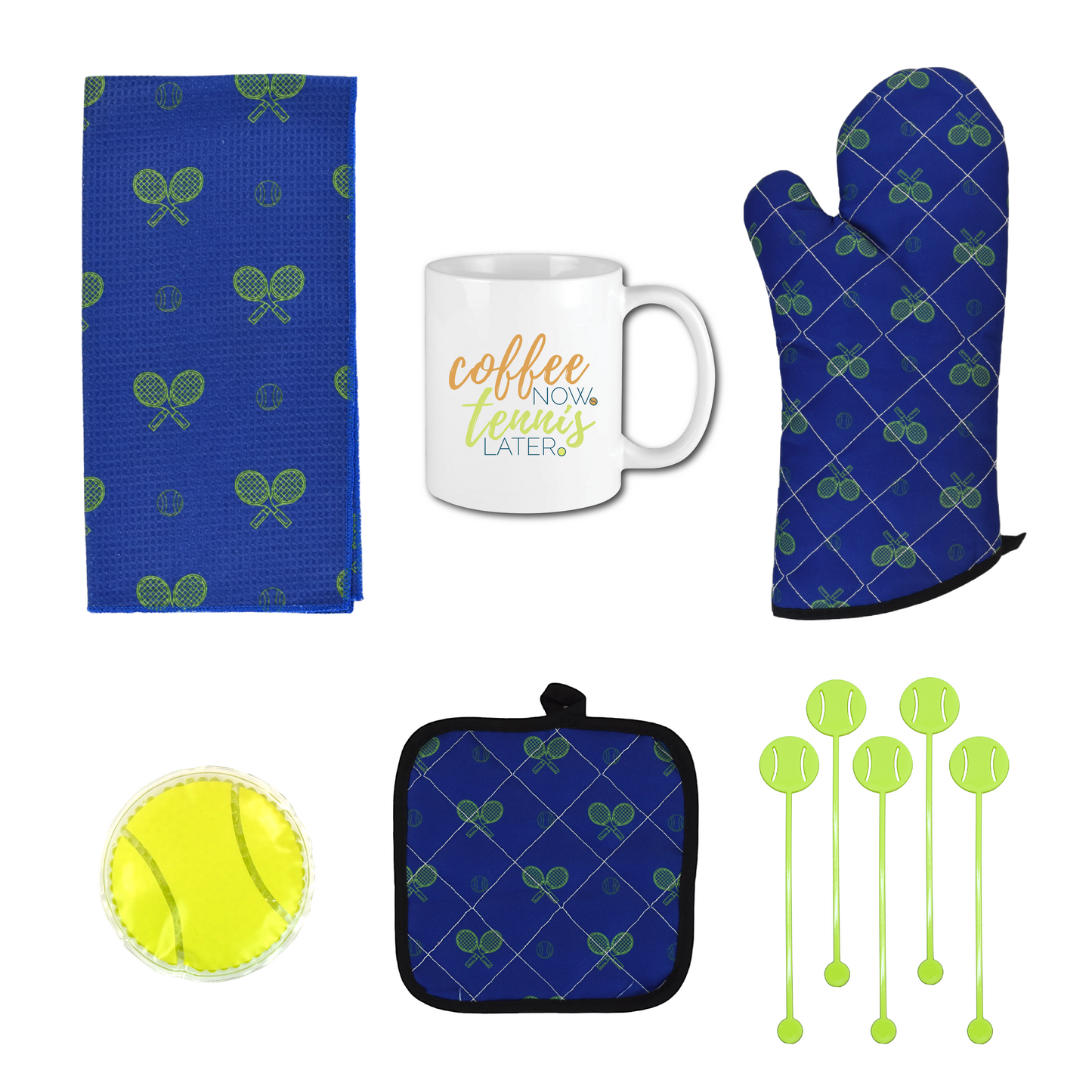 Tennis Lover's Kitchen Gift Set — Night Match Blue