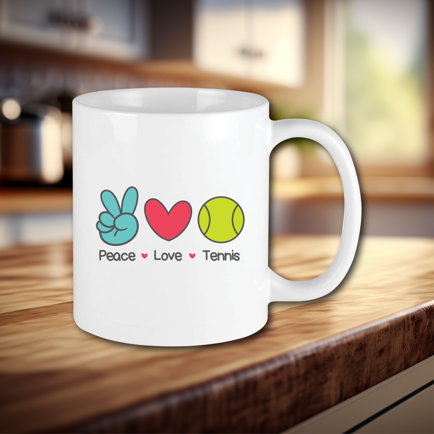 Tennis Mug - Peace Love Tennis