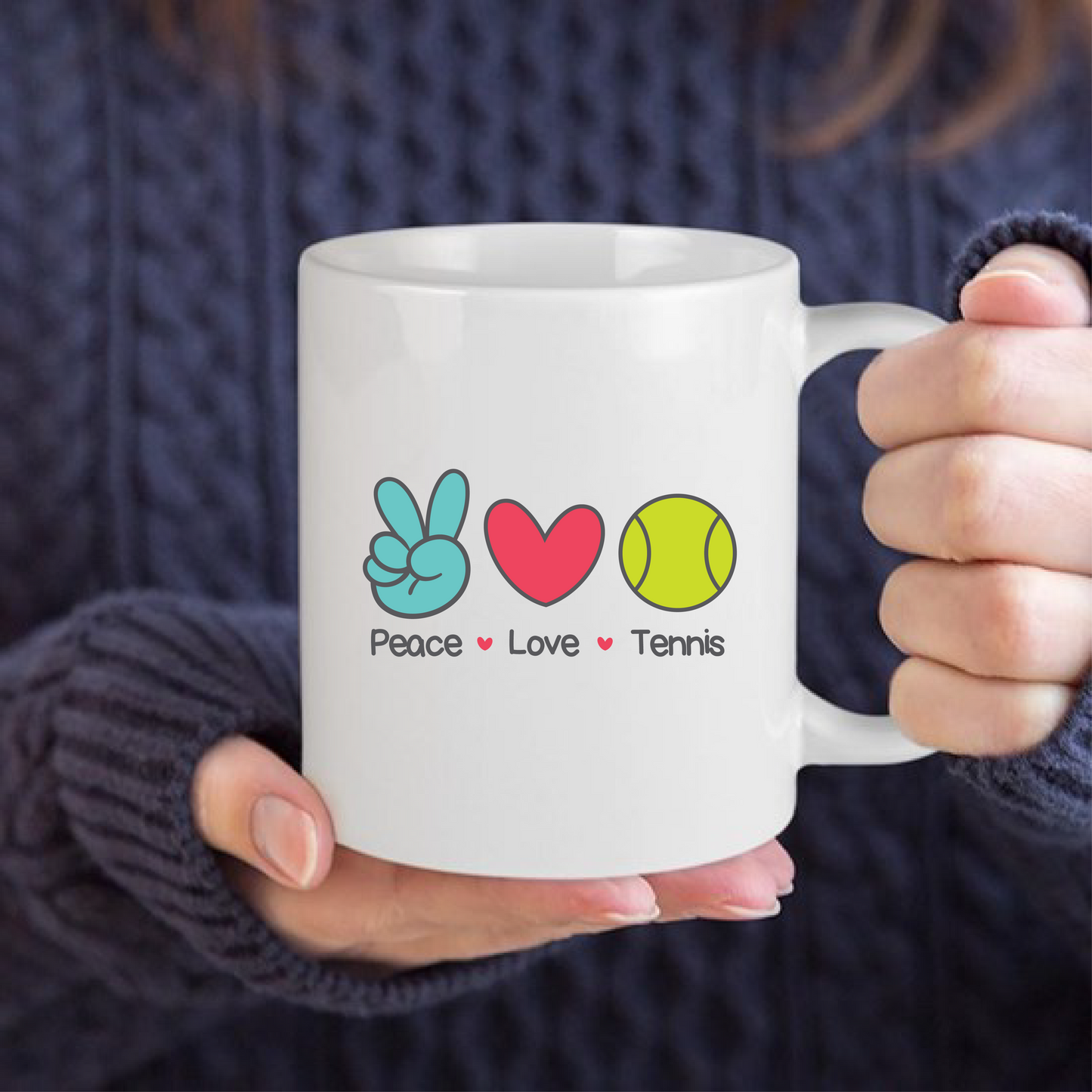 Tennis Mug - Peace Love Tennis