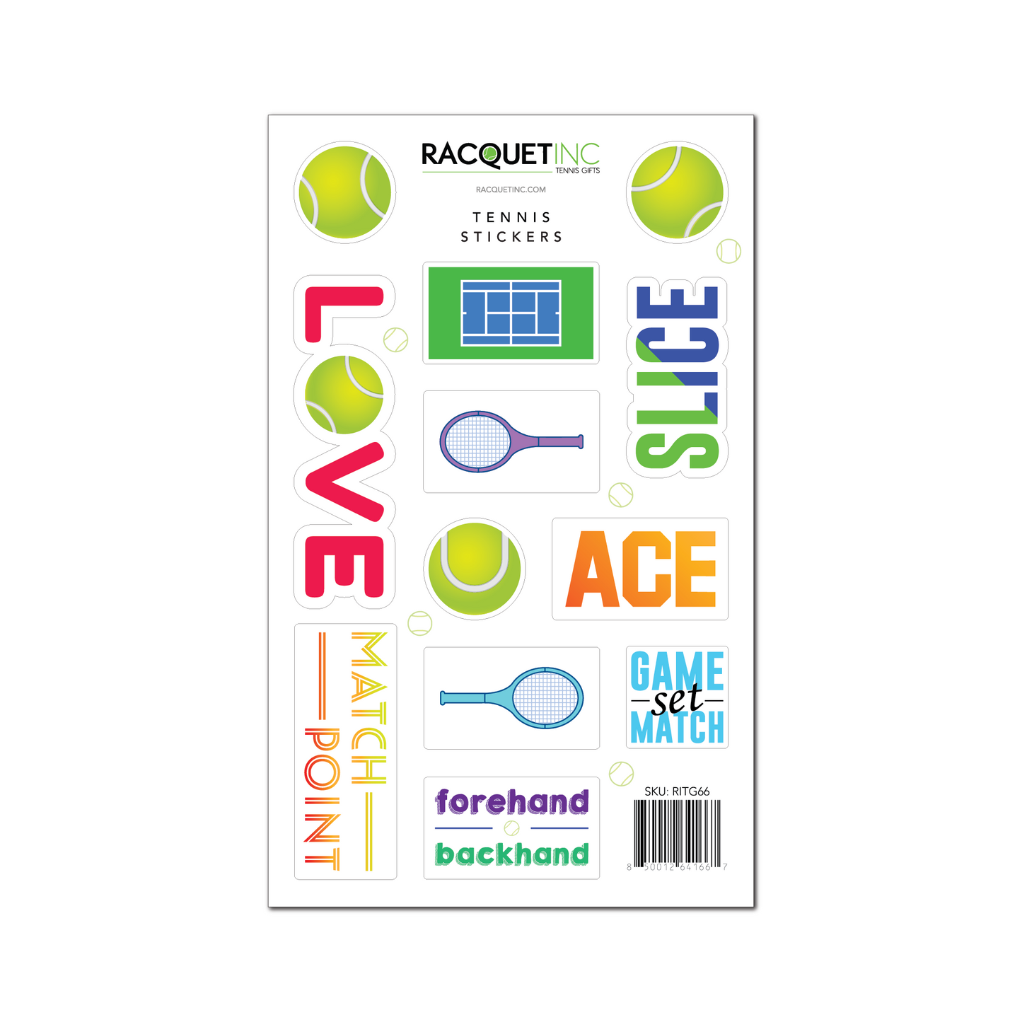 Tennis Sticker Sheet