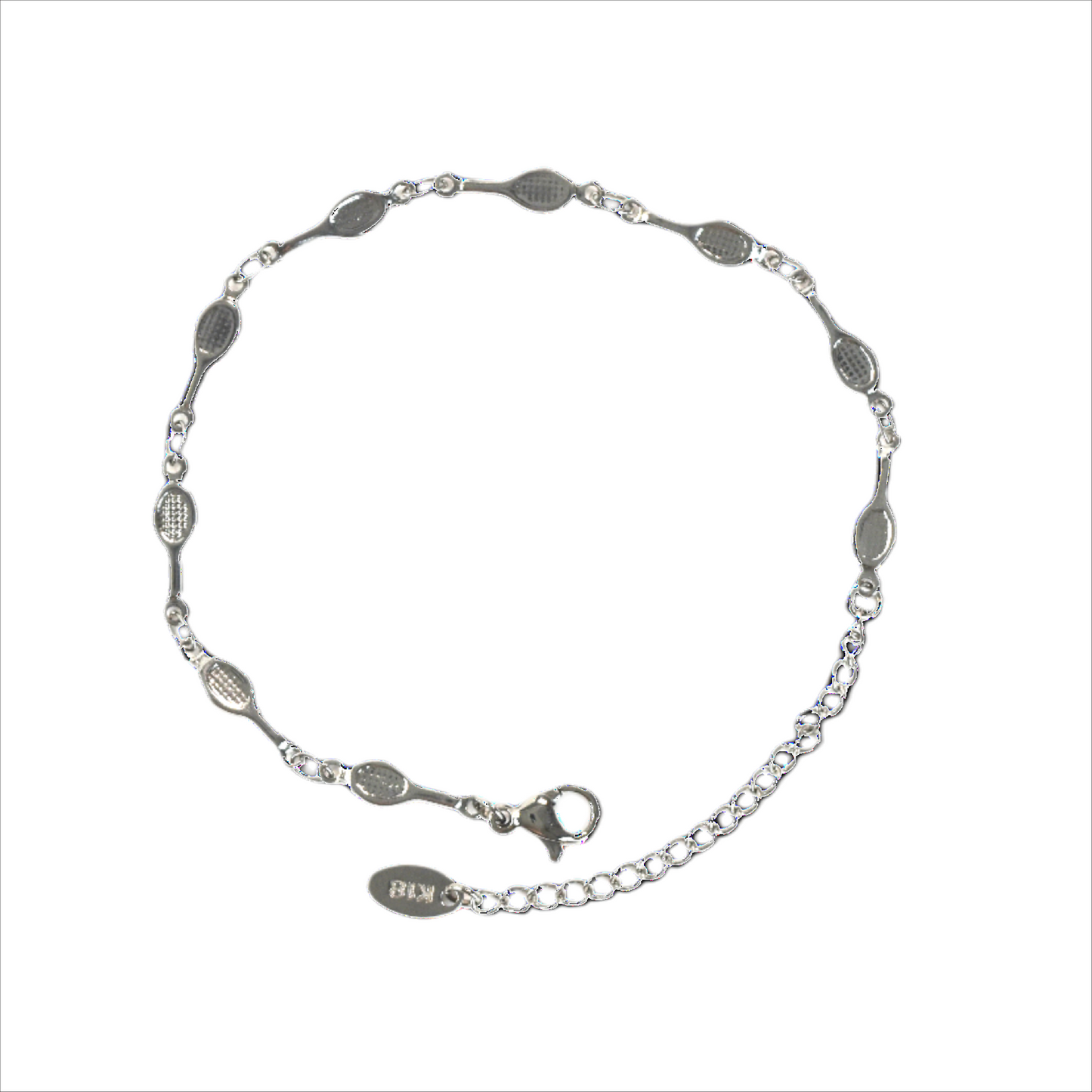 Tennis Racquet Bracelet - Silver
