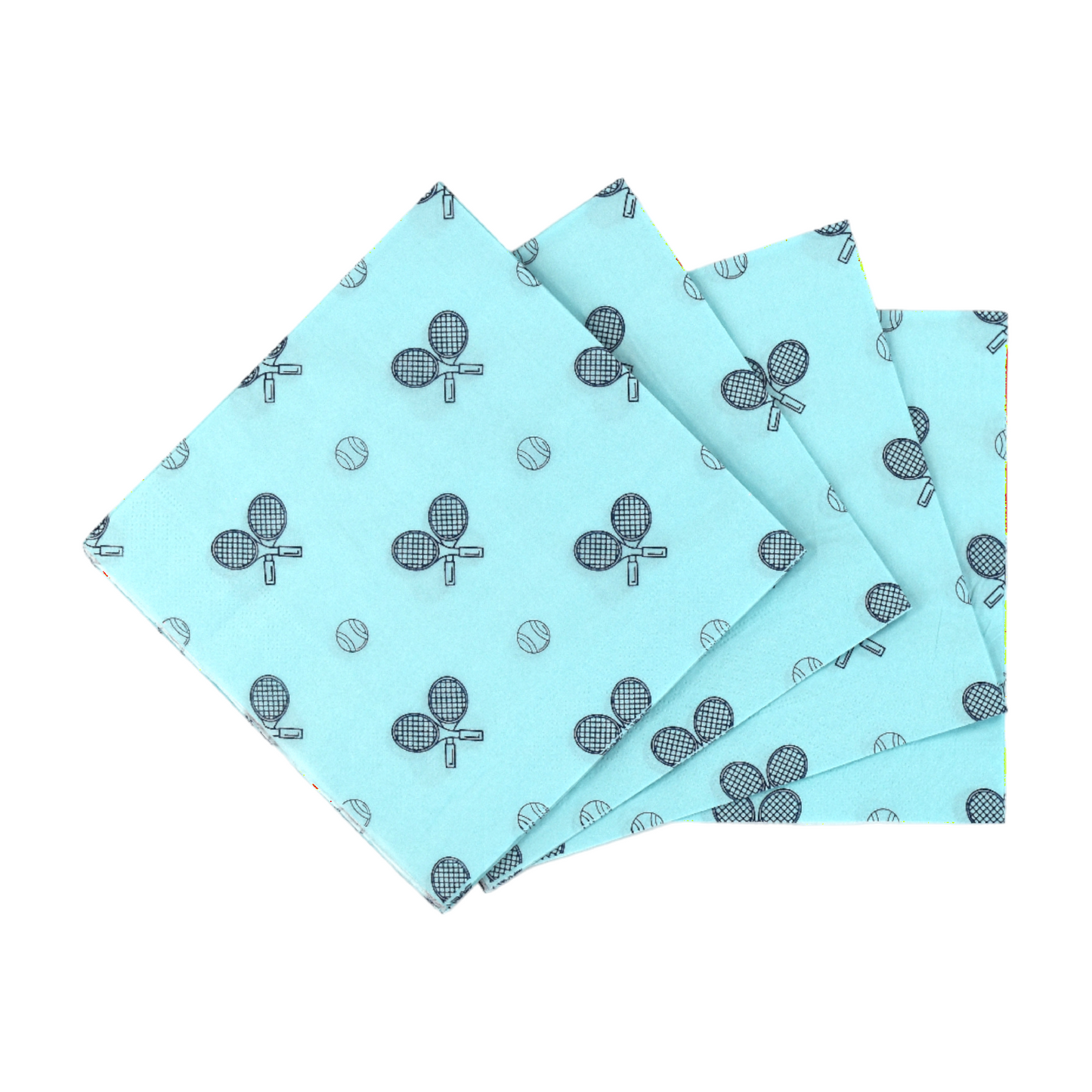 Tennis Cocktail Napkins (20-Pack) - Clear Skies Blue