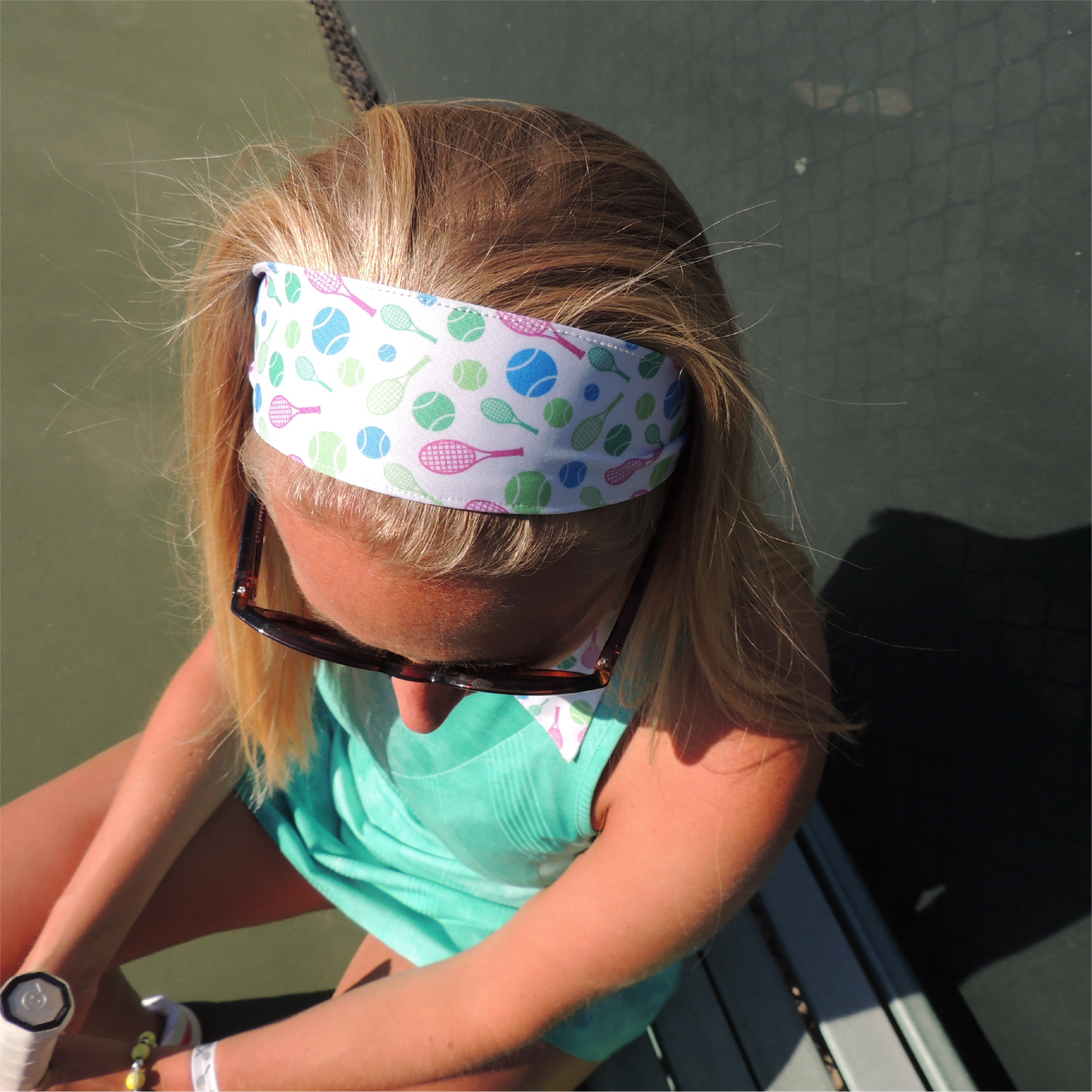 Tennis Headband Tie - White