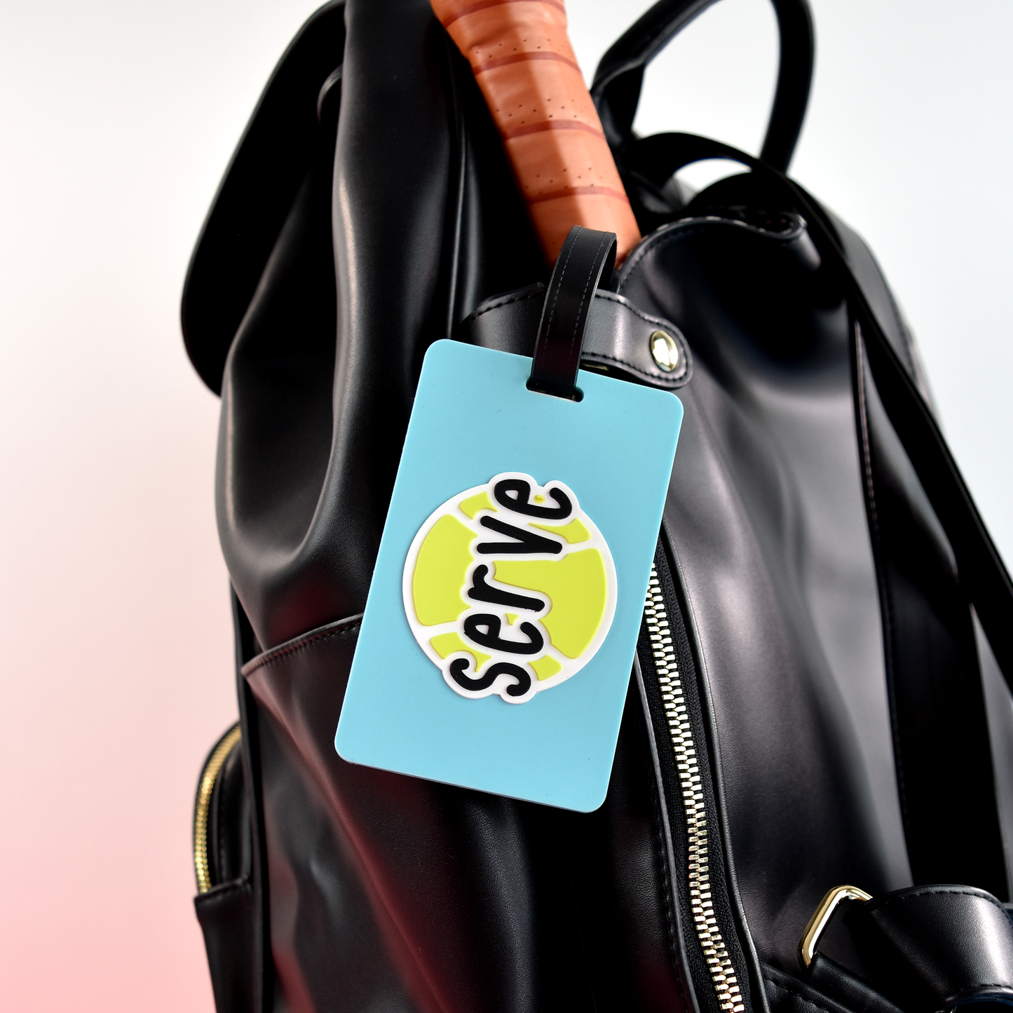 Tennis Bag Tag - Serve - Teal