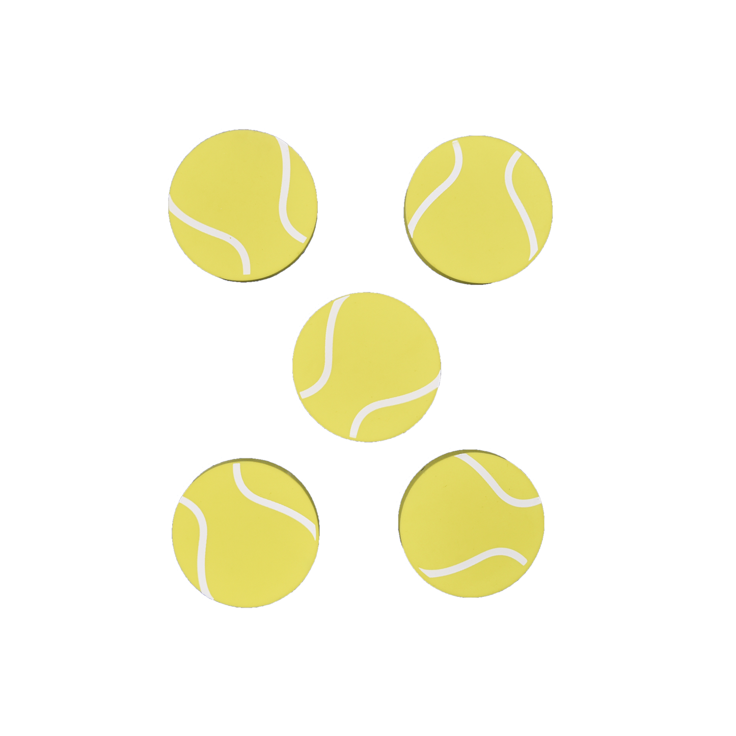 Tennis Ball Erasers (5-Pack)