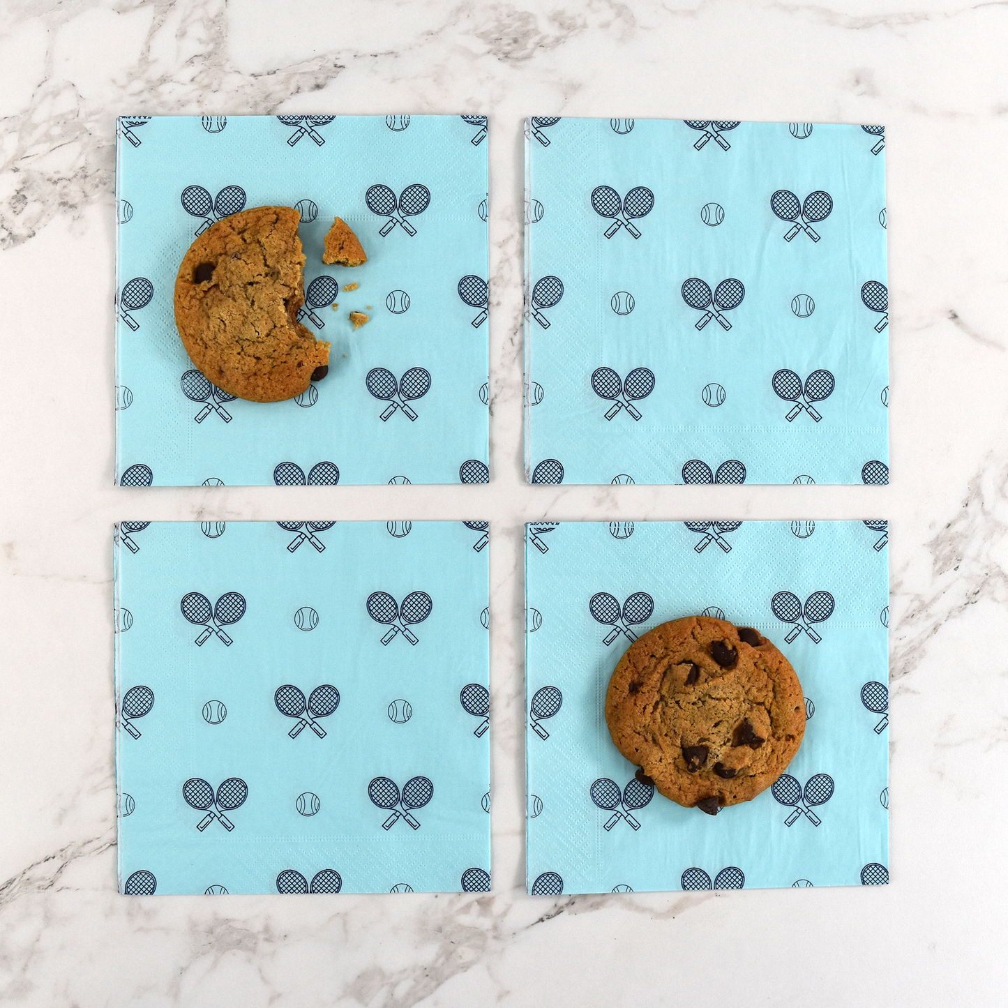 Tennis Cocktail Napkins (20-Pack) - Clear Skies Blue
