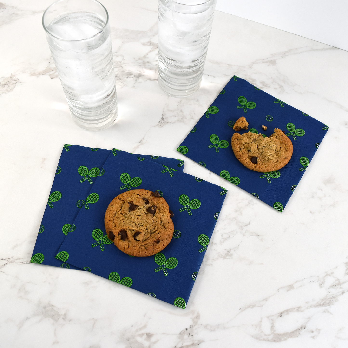 Tennis Cocktail Napkins (20-Pack) - Night Match Blue