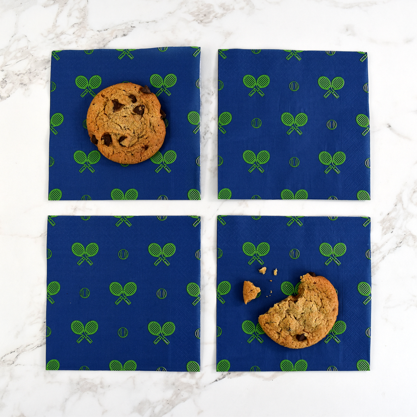 Tennis Cocktail Napkins (20-Pack) - Night Match Blue