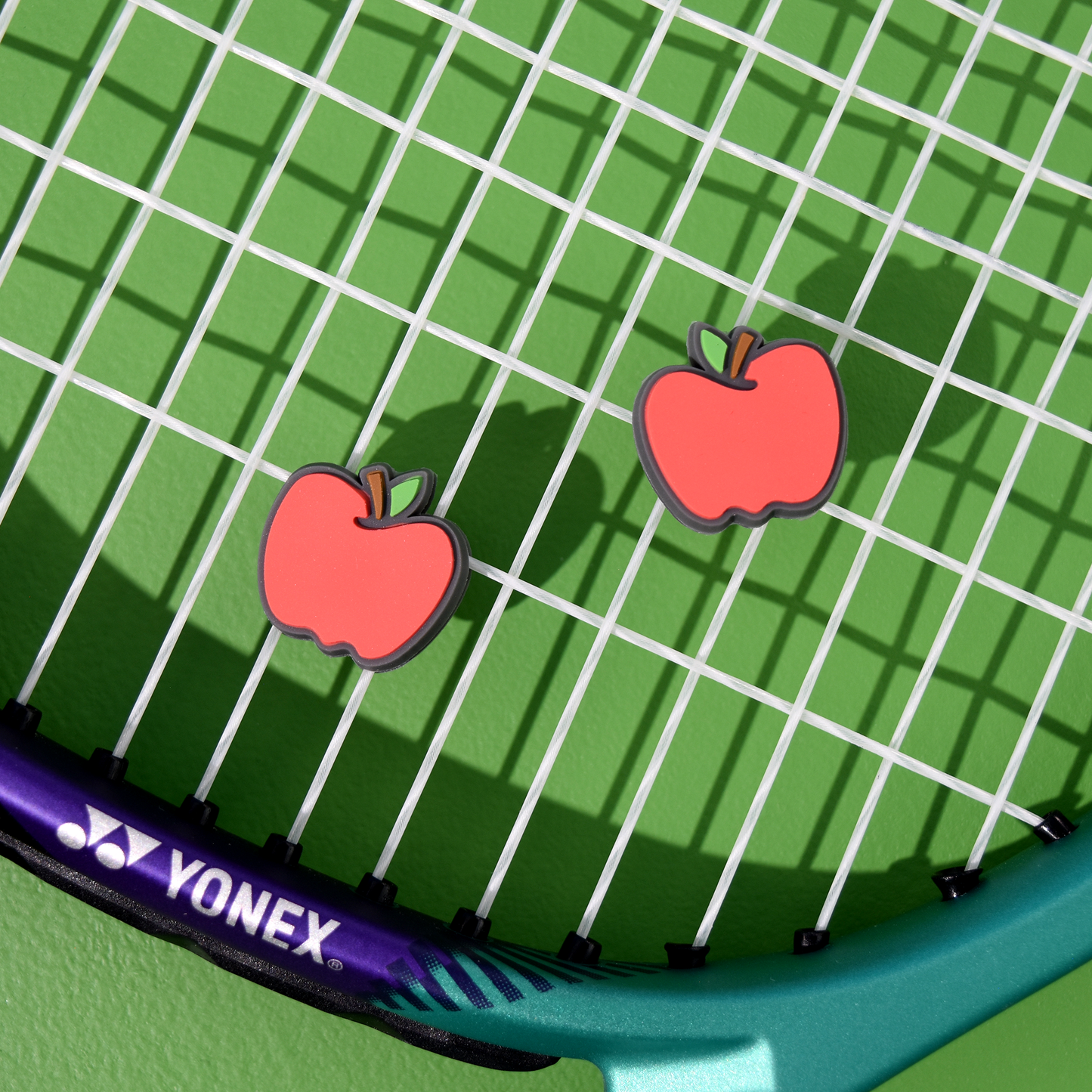 Delicious Dampeners - (2-Pack) Apple - Food Tennis Vibration Dampener