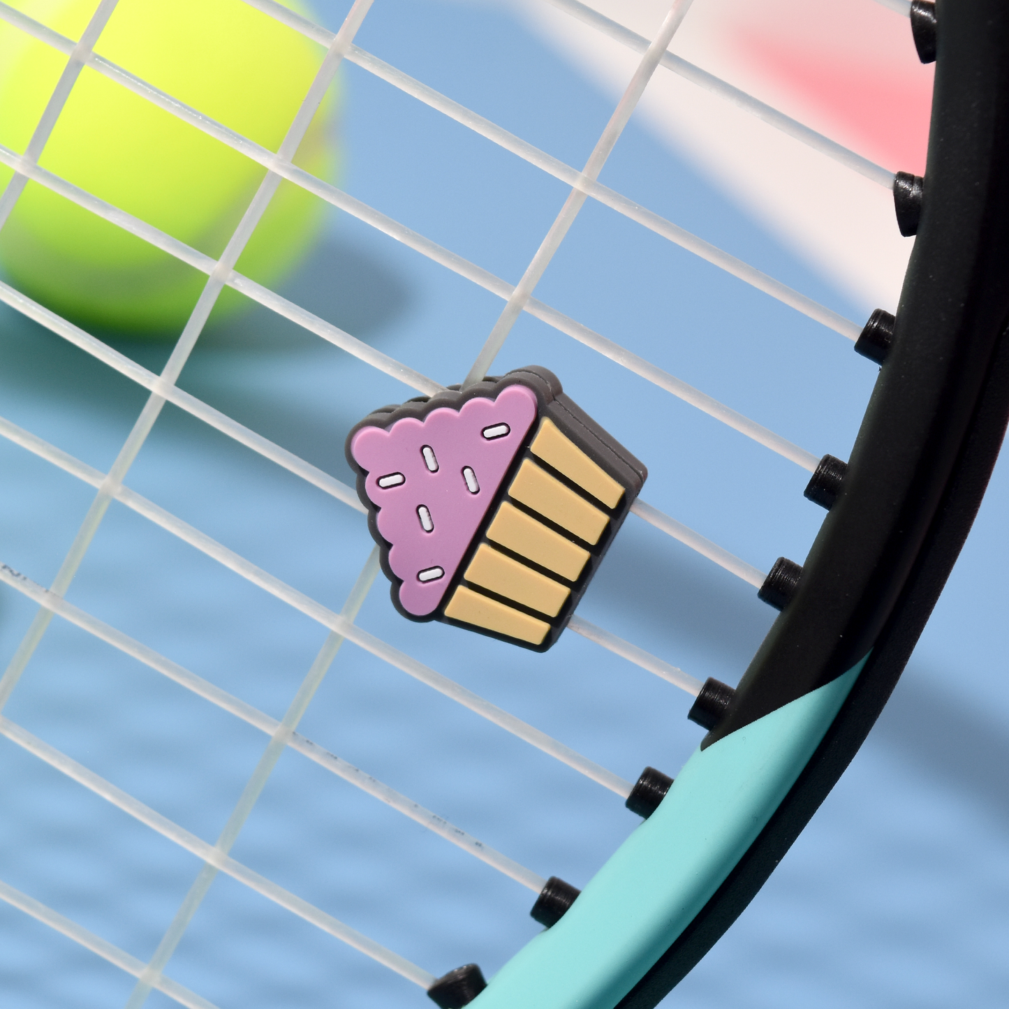 Delicious Dampeners - (2-Pack) Cupcake - Food Tennis Vibration Dampener