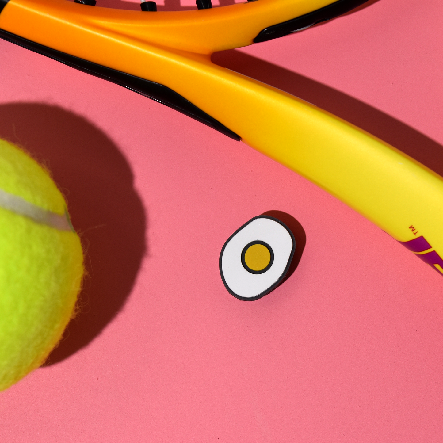 Delicious Dampeners - (2-Pack) Fried Egg - Food Tennis Vibration Dampener