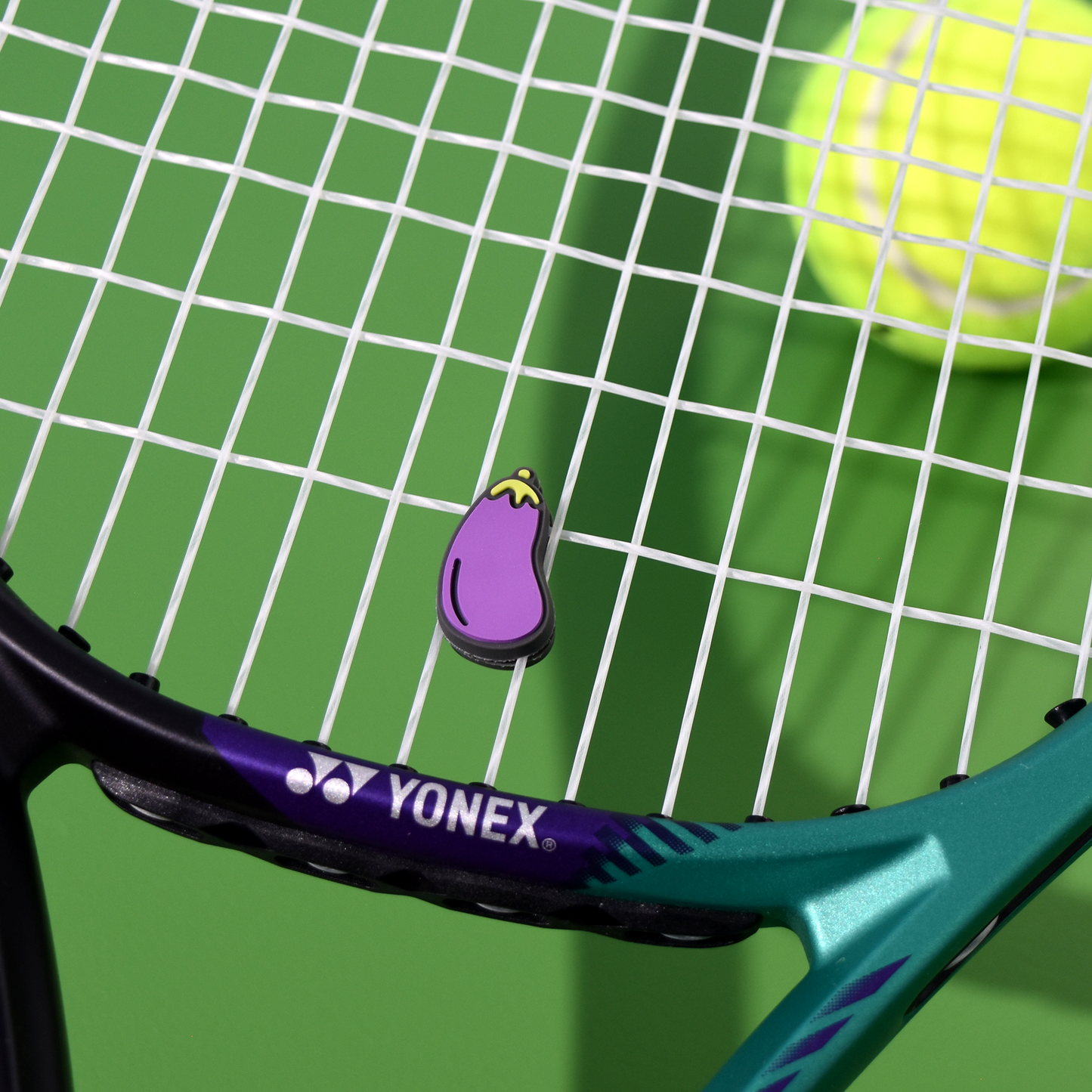 Delicious Dampeners - (2-Pack) Eggplant - Food Tennis Vibration Dampener