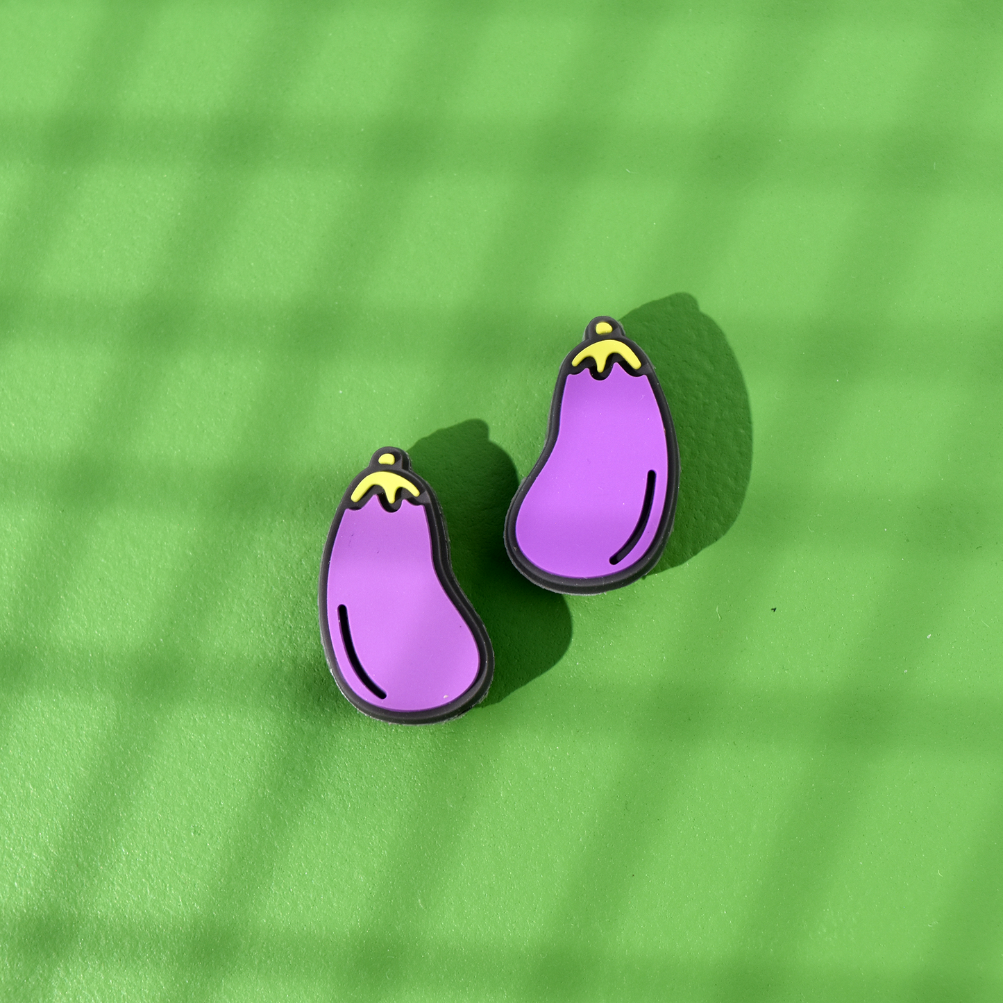 Delicious Dampeners - (2-Pack) Eggplant - Food Tennis Vibration Dampener