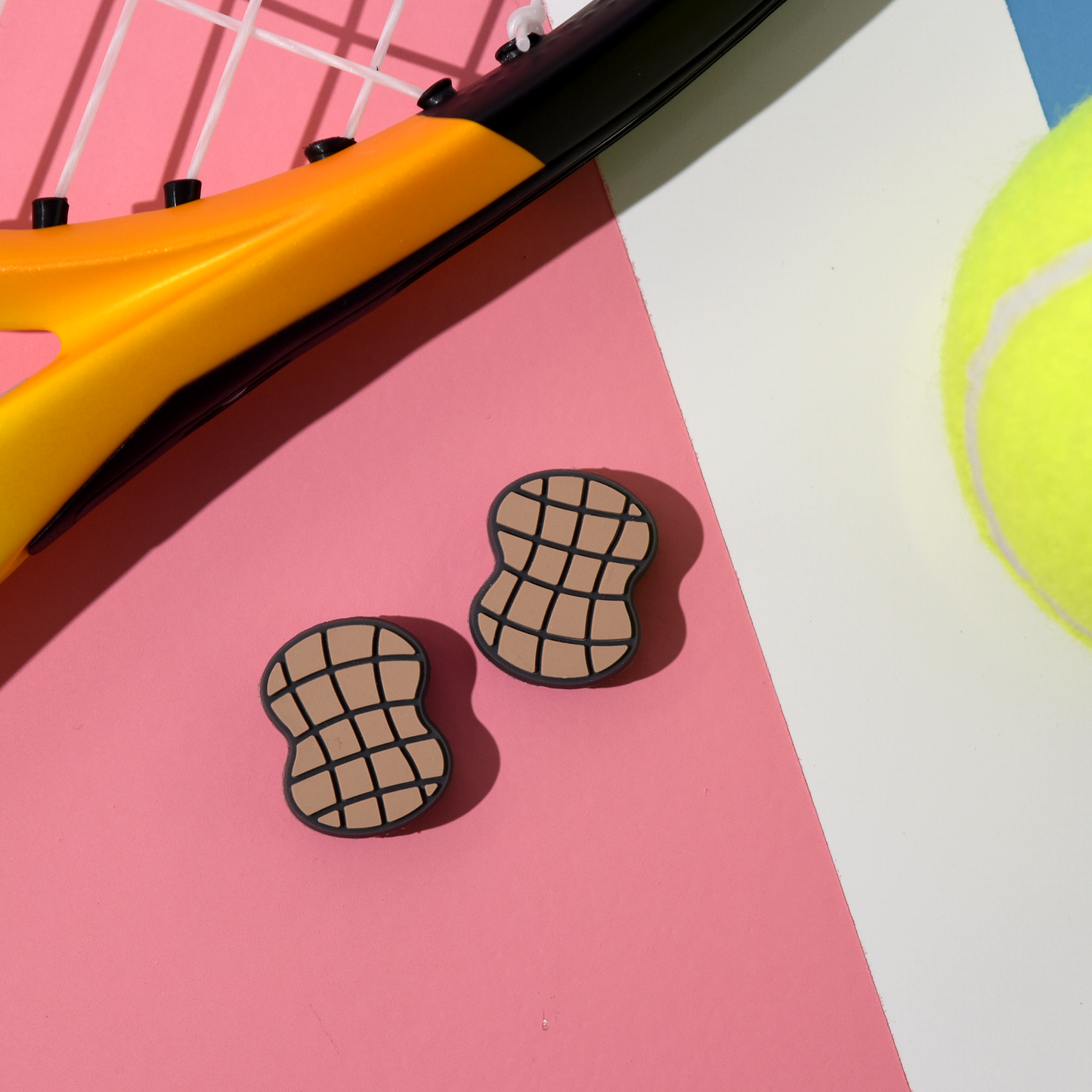 Delicious Dampeners - (2-Pack) Peanut - Food Tennis Vibration Dampener