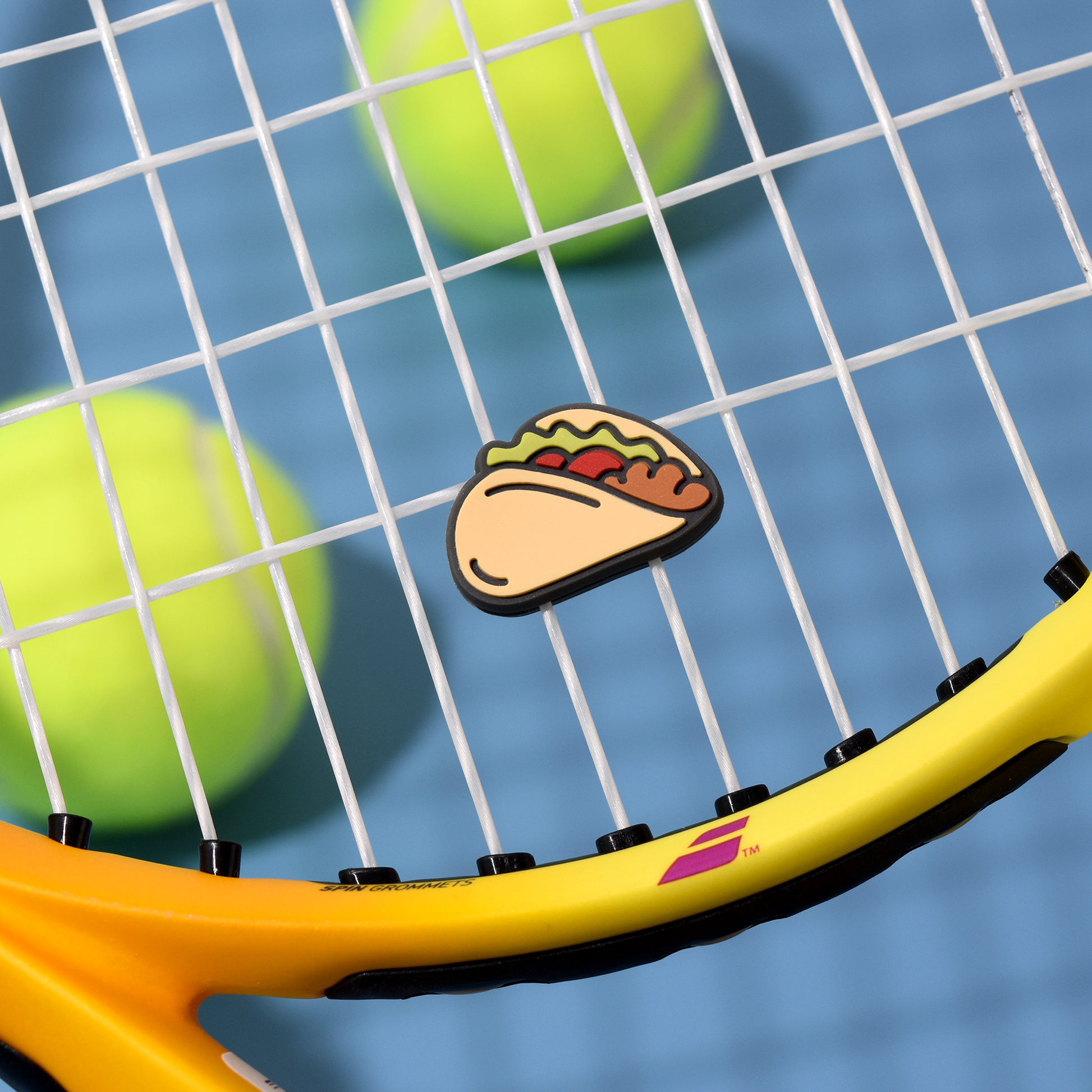 Delicious Dampeners - (2-Pack) Taco - Food Tennis Vibration Dampener Delicious Dampeners - (2-Pack) Taco - Food Tennis Vibration Dampener