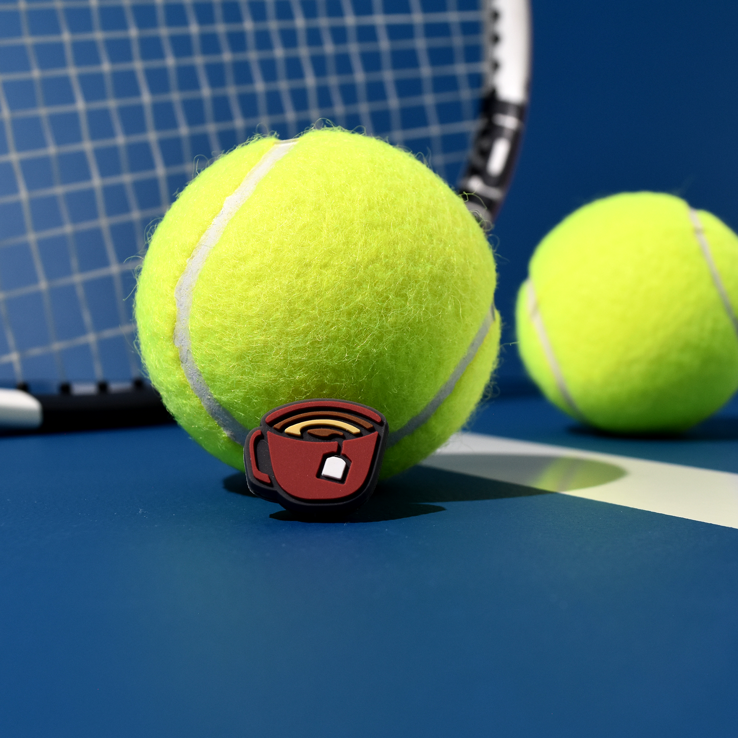 Delicious Dampeners - (2-Pack) Tea Cup - Food Tennis Vibration Dampener