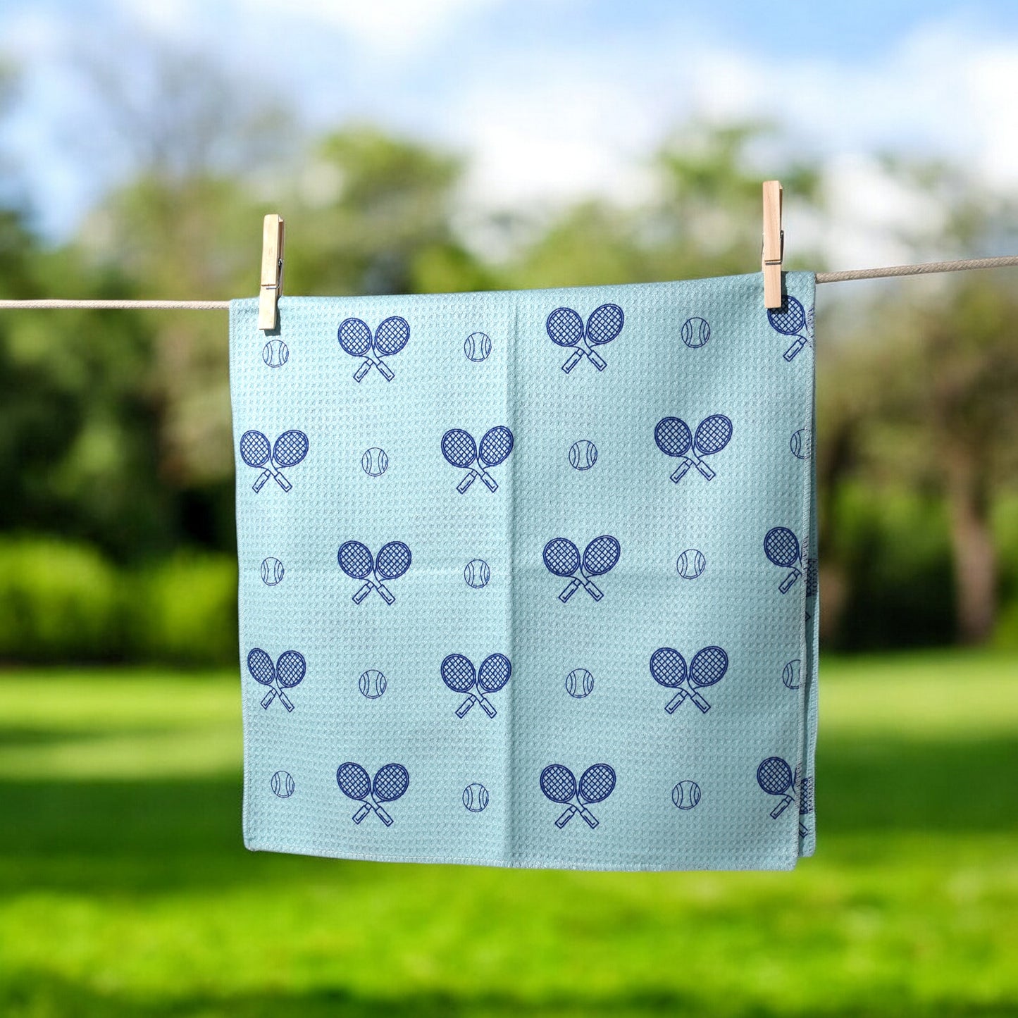 Tennis Dish Towel - Clear Skies Blue