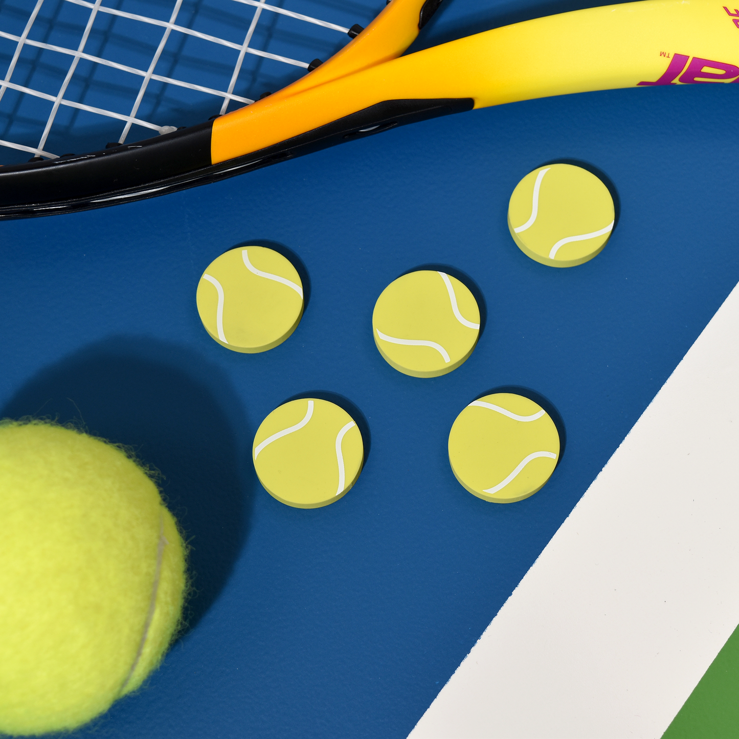 Tennis Ball Erasers (5-Pack)