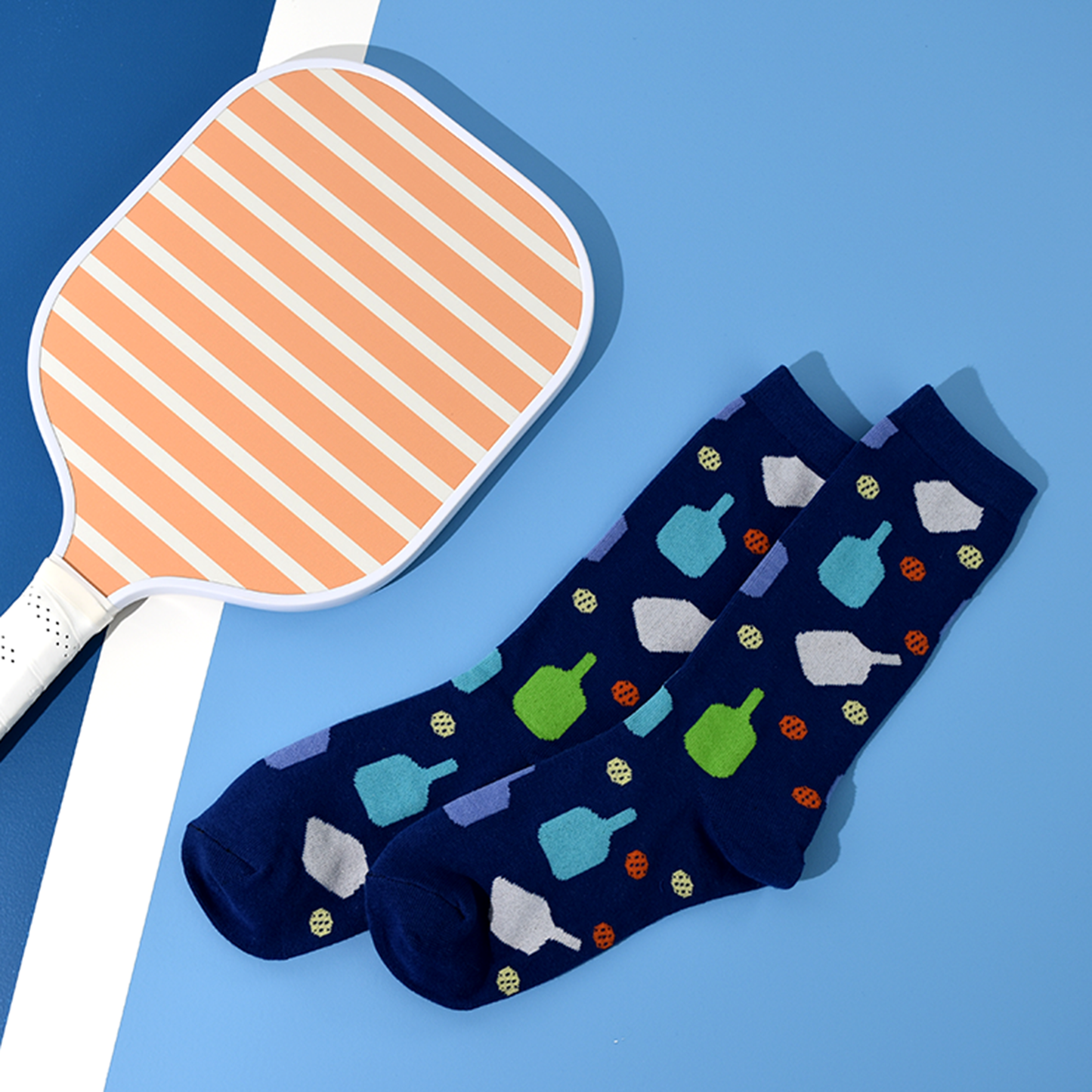 Men's Pickleball Dress Socks - Dark Blue
