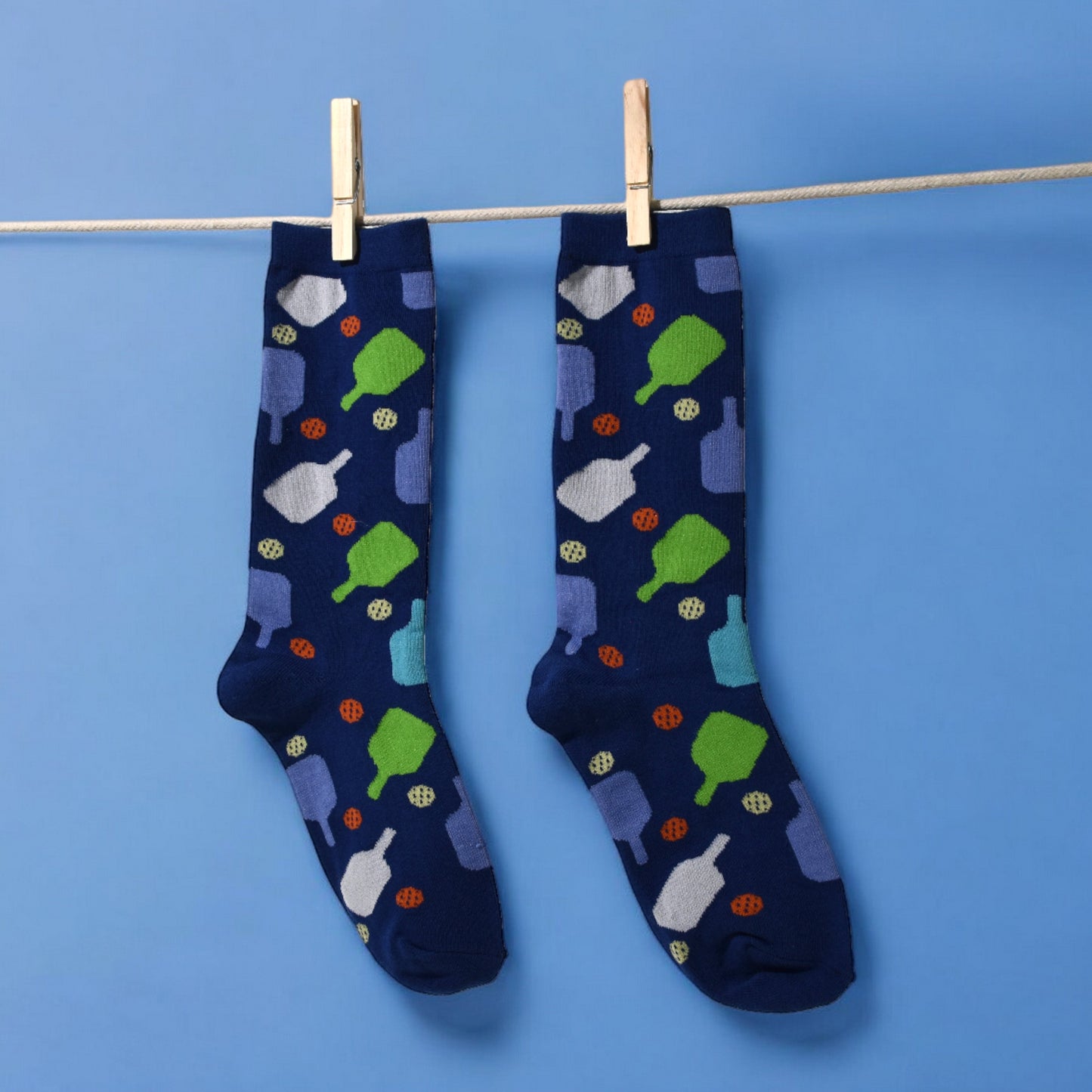 Men's Pickleball Dress Socks - Dark Blue