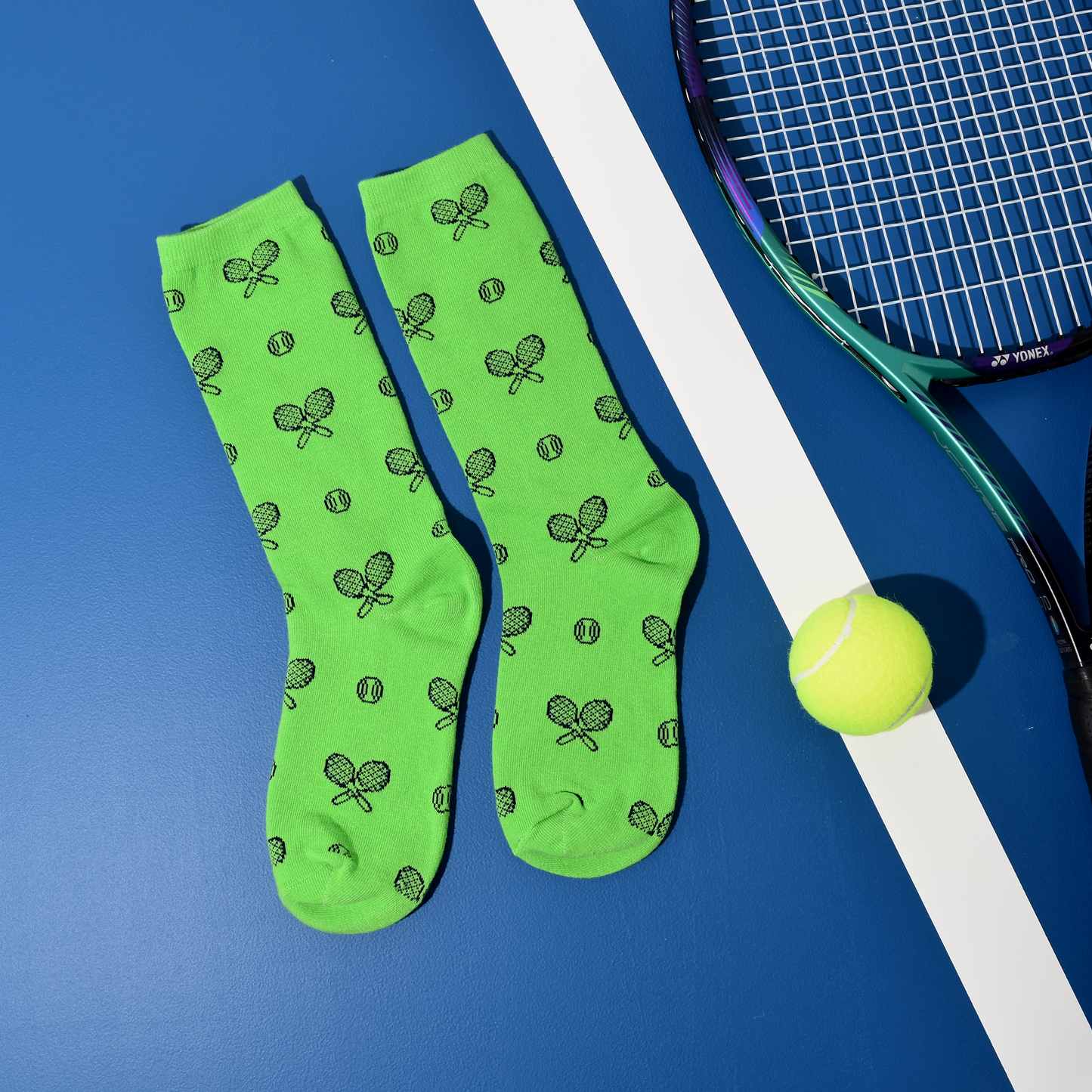 Men's Tennis Dress Socks - Grass Court Green