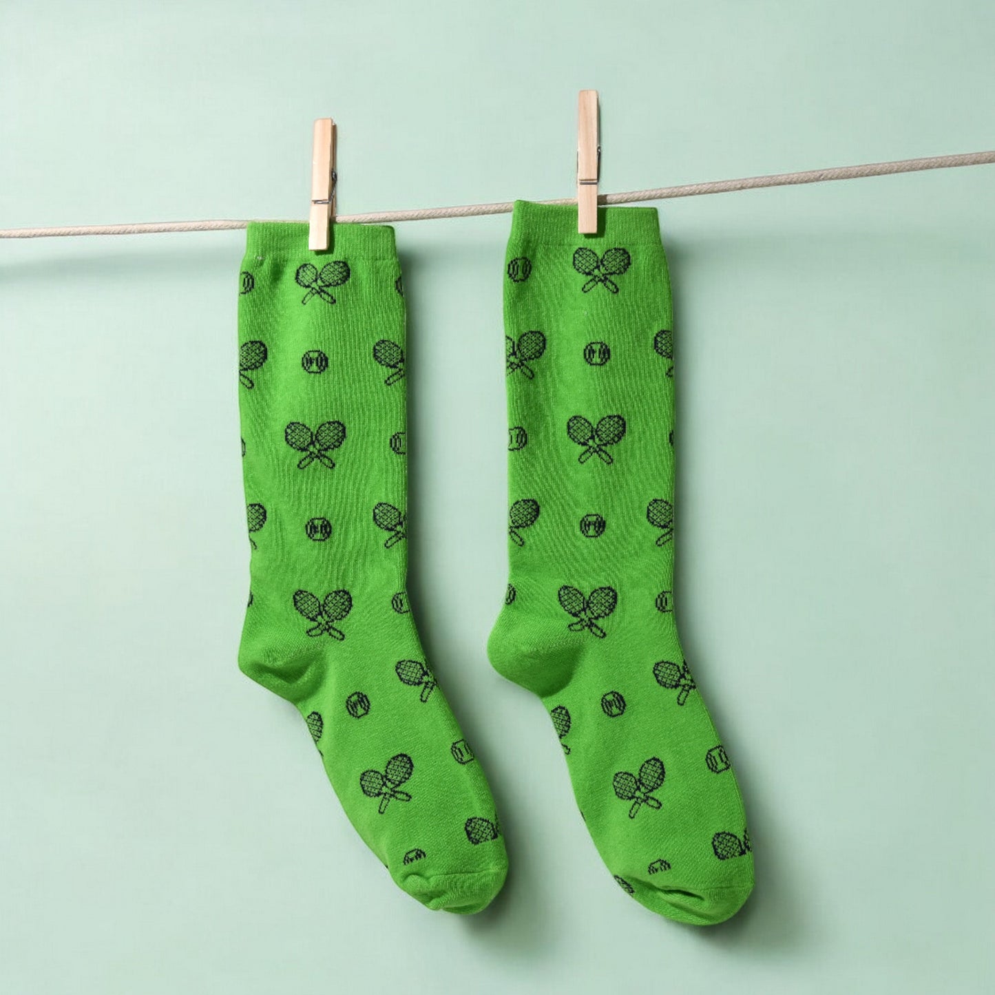 Men's Tennis Dress Socks - Grass Court Green